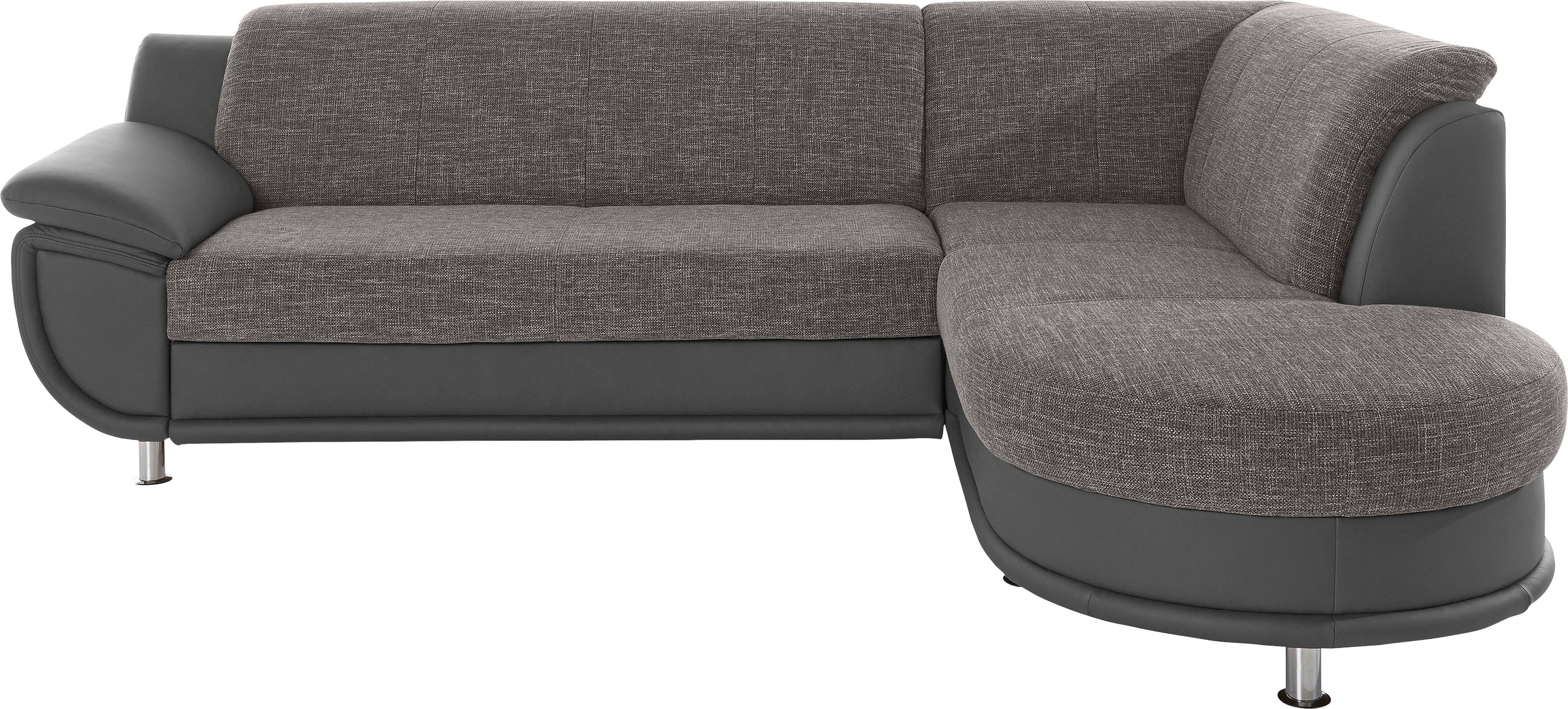 TRENDMANUFAKTUR Ecksofa »Rondo 3, zeitlos und bequem, Materialmix, breite A günstig online kaufen