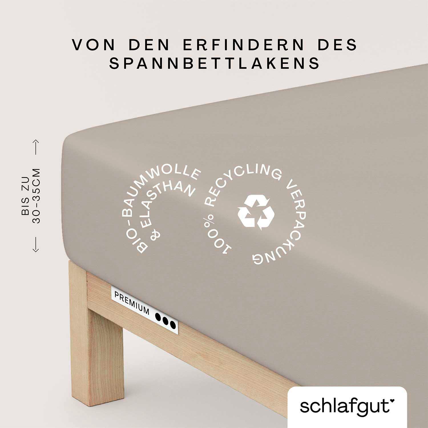 Schlafgut Spannbettlaken »Premium«, Zero Waste Verpackung, PREMIUM Qualität günstig online kaufen