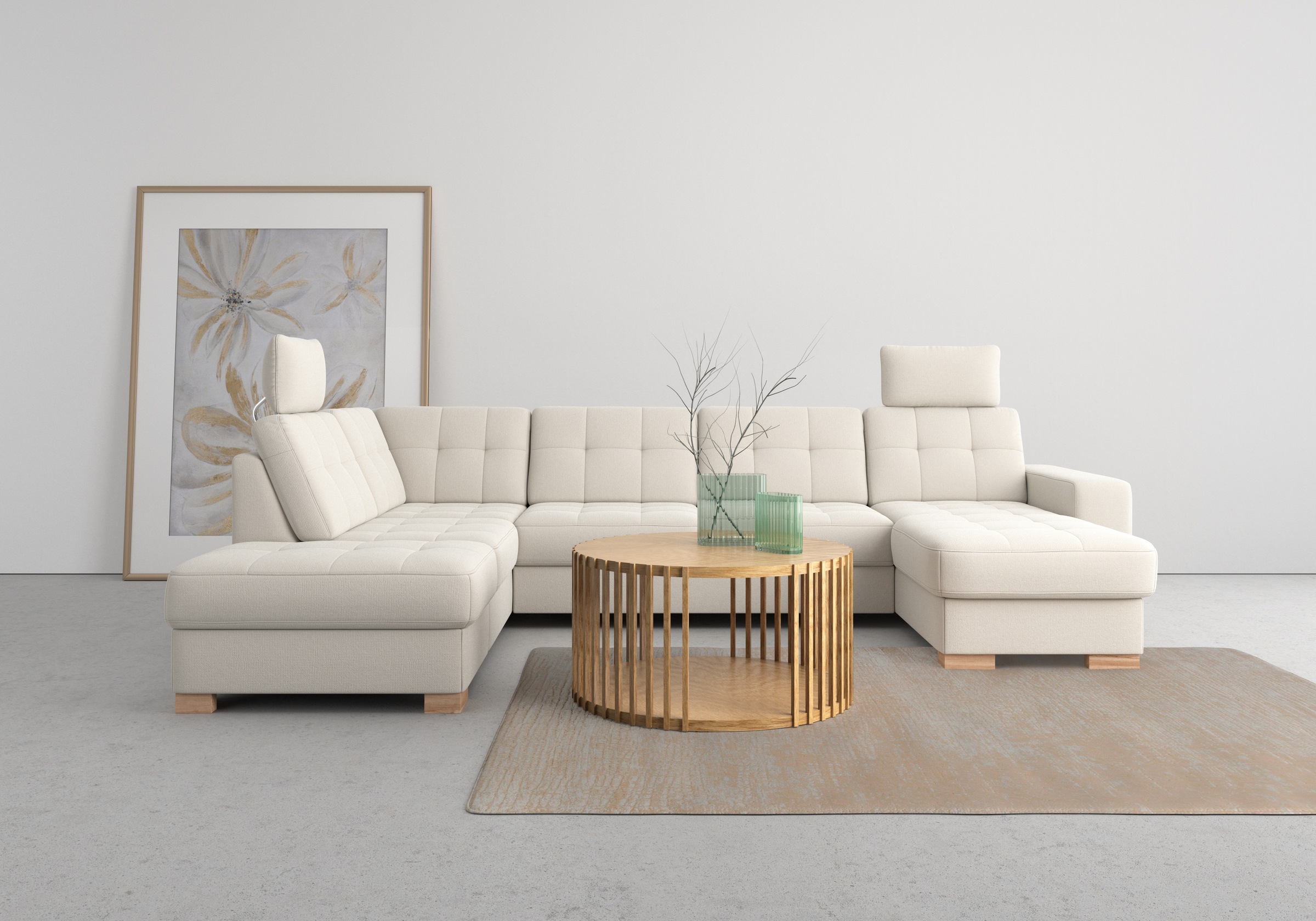 sit&more Wohnlandschaft »Quincy U-Form«, wahlweise mit Bettfunktion und Bet günstig online kaufen