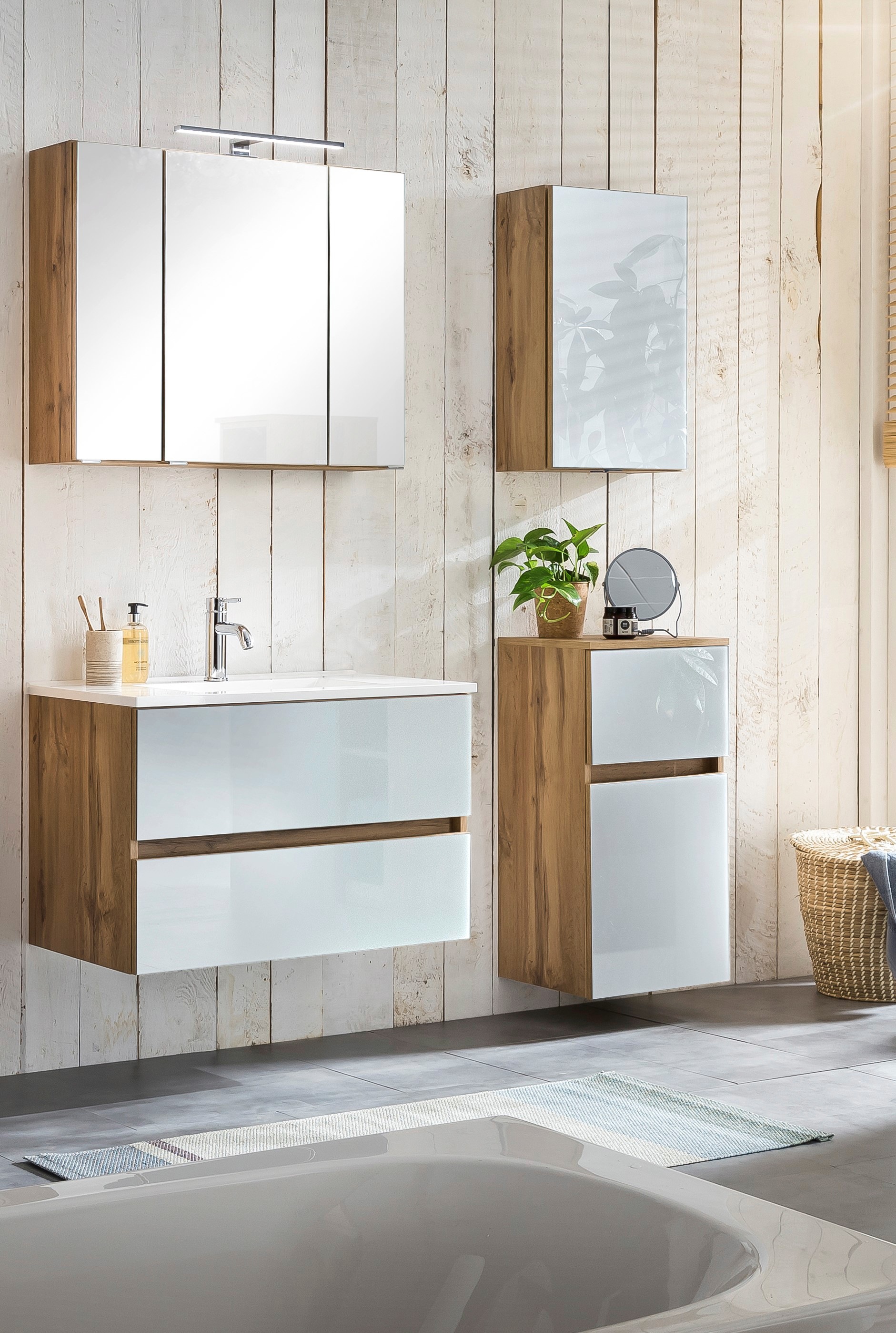 welltime Badezimmer-Set »Horki«, (Set, 4 St.), Breite 120 cm günstig online kaufen