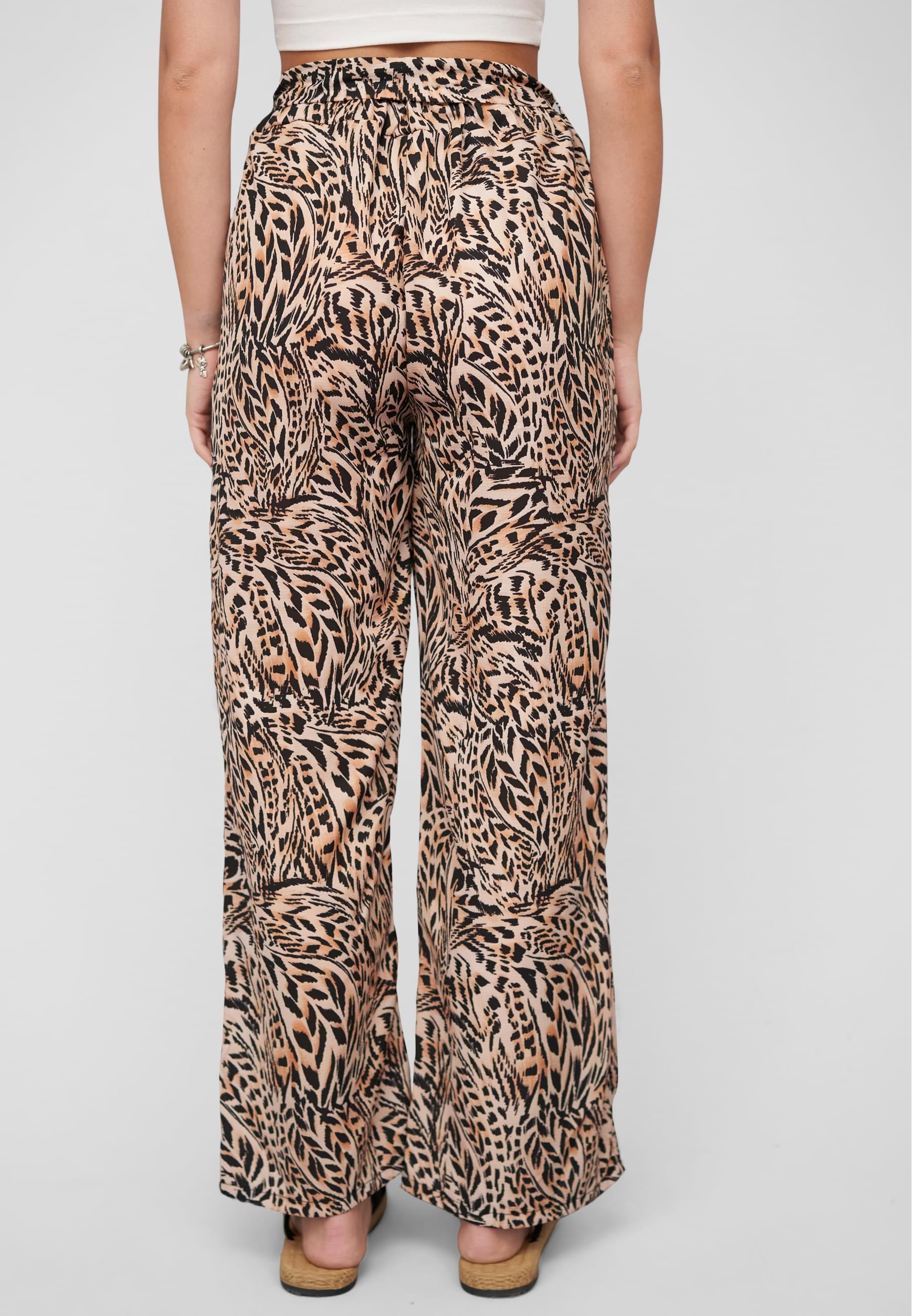 CLOUD 5IVE Stoffhose »CLOUD 5IVE Summer Pants with tie belt and aop leo print«