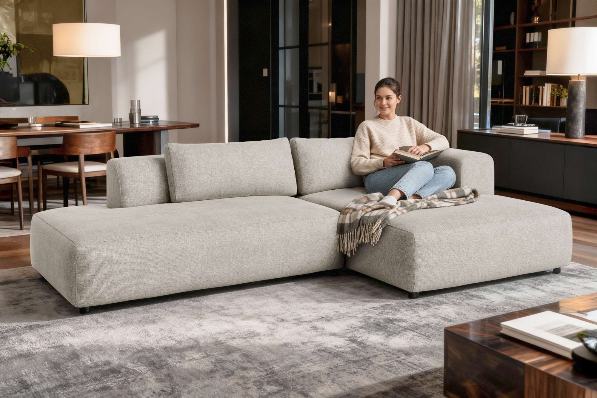 OTTO home Ecksofa »TIARRA Design-Sofa mit Ottomane recht/links bestellbar, günstig online kaufen