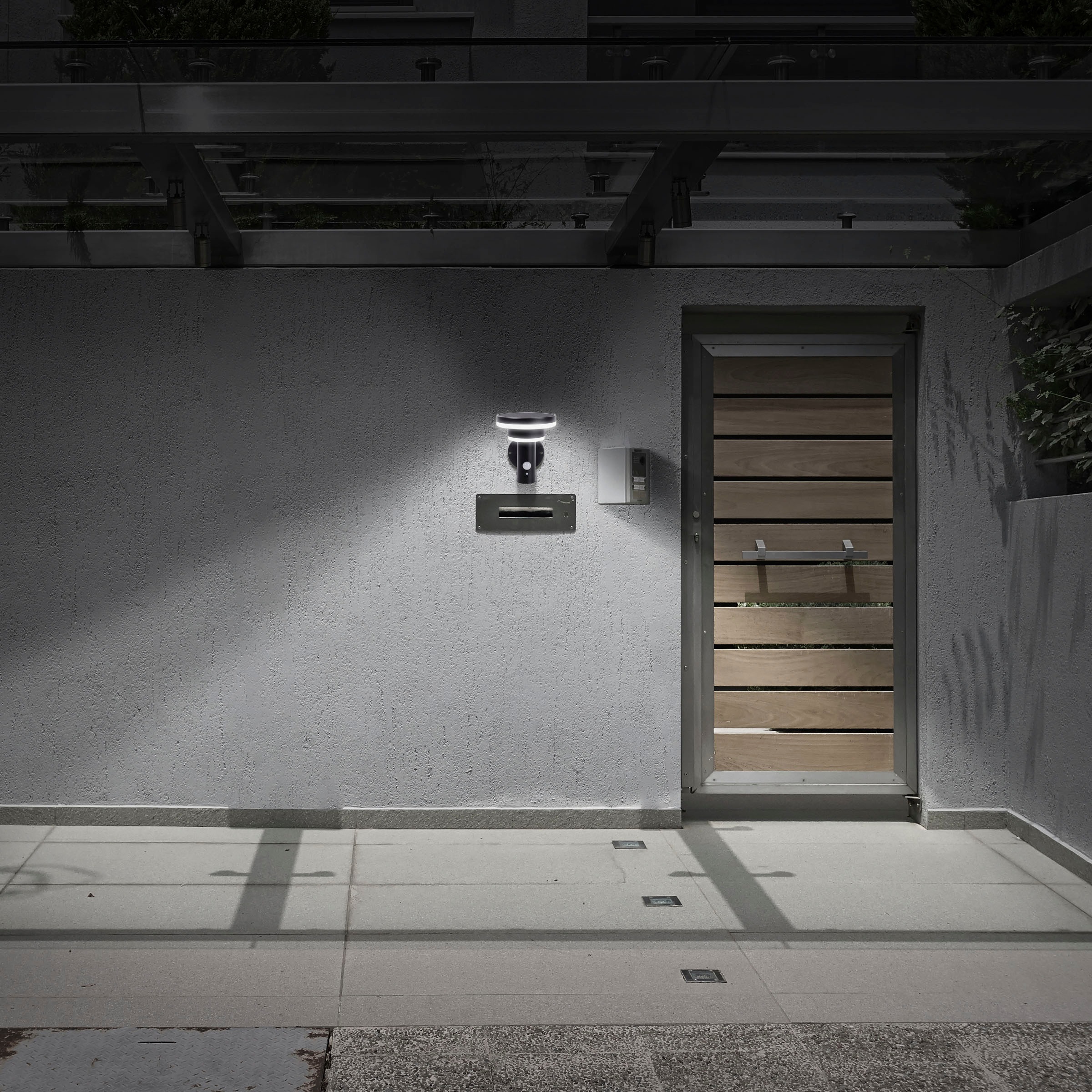 näve LED Solarleuchte »Nora«, 1 flammig, Leuchtmittel LED-Modul | LED fest integriert, inkl. Bewegungsmelder, per Tippschalter in 3-Stufen einstellbar