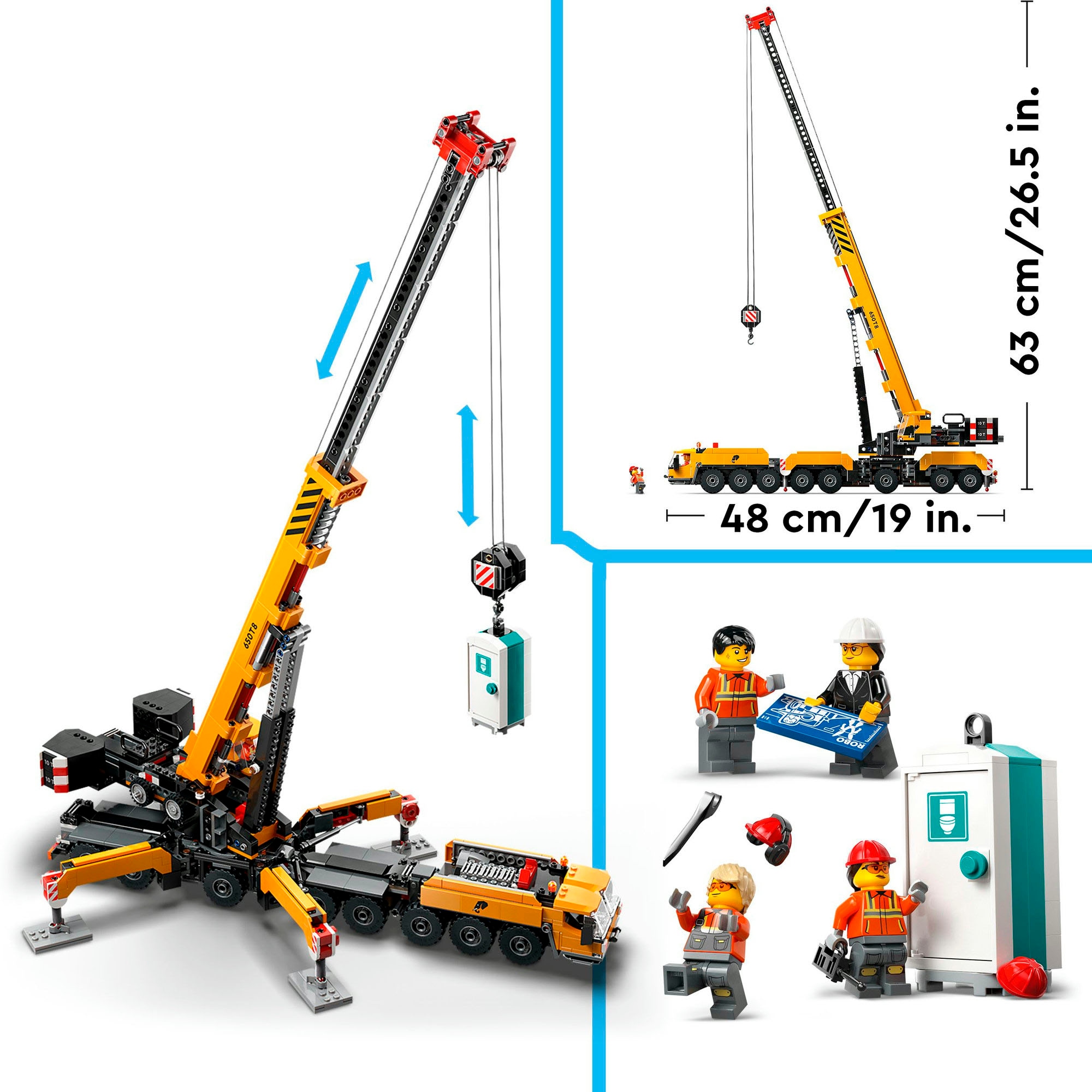 LEGO® Konstruktionsspielsteine »Mobiler Baukran (60409), LEGO City«, (1116 St.), Made in Europe