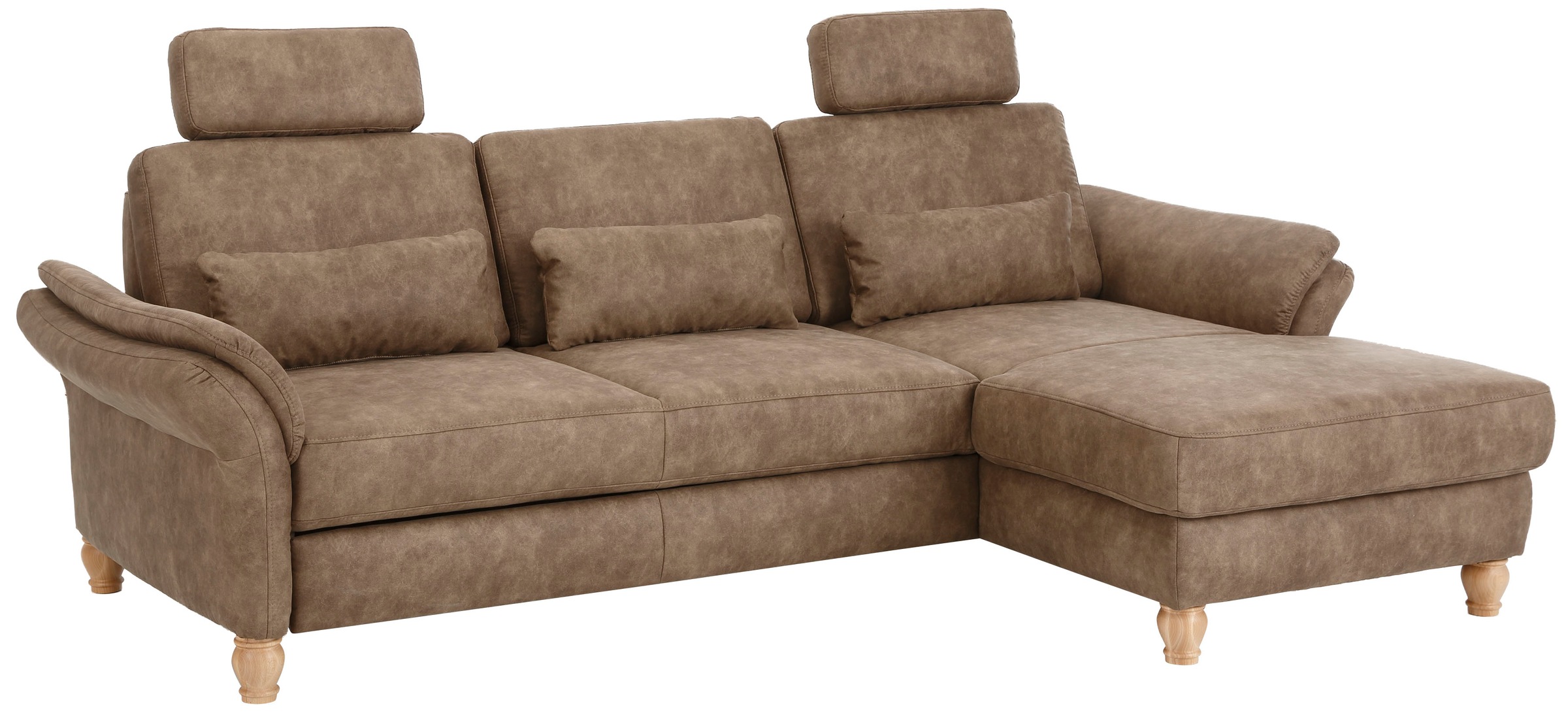 Home affaire Ecksofa »Palace L-Form«, incl. Sitztiefenverstellung, wahlweise mit Bettfunktion und Stauraum