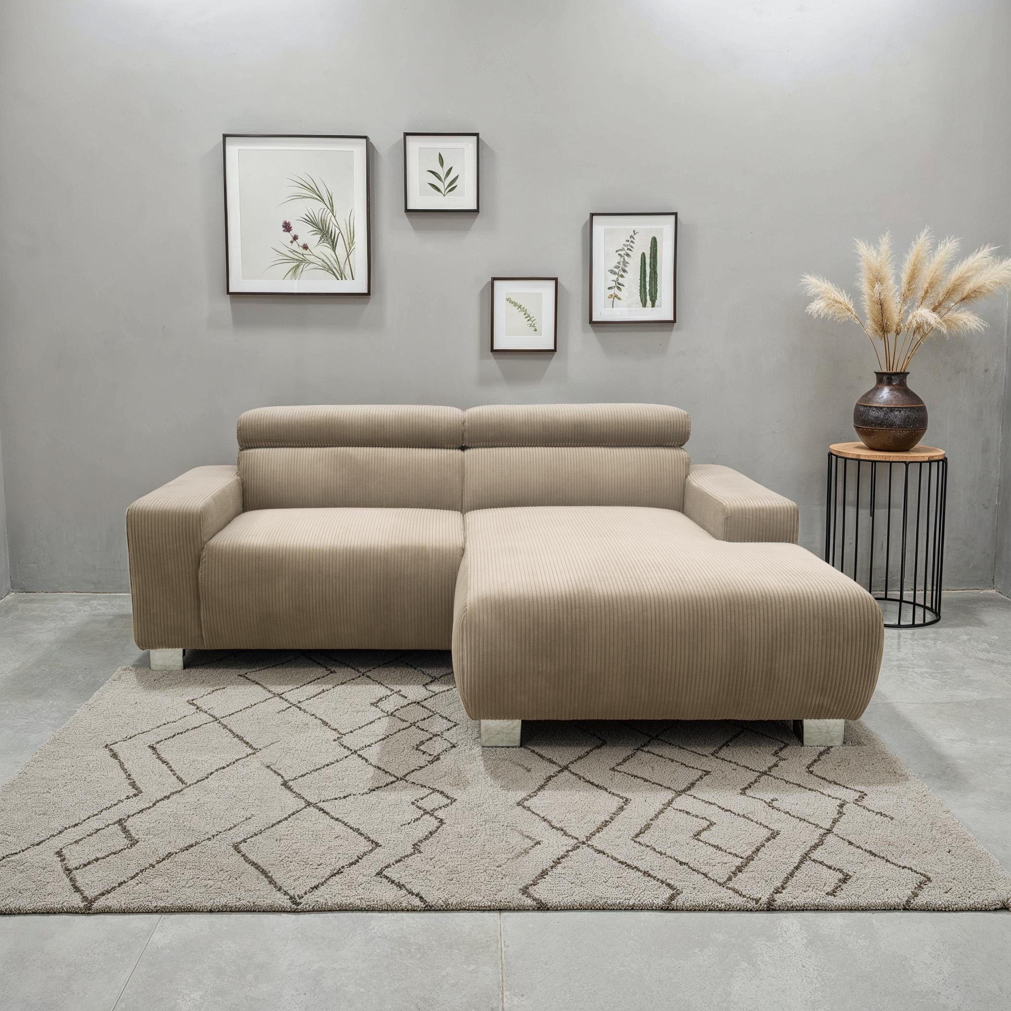 DOMO collection Ecksofa »100030 inkl. Kopfteilverstellung, guter Sitzkomfor günstig online kaufen