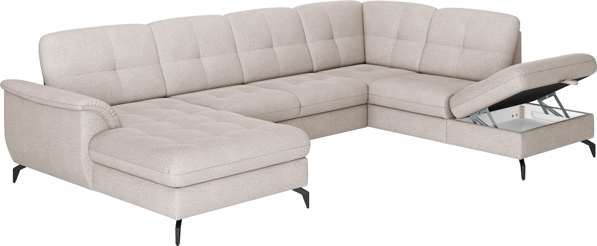 sit&more Wohnlandschaft »Zora U-Form«, wahlweise mit Bettfunktion und Bettkasten