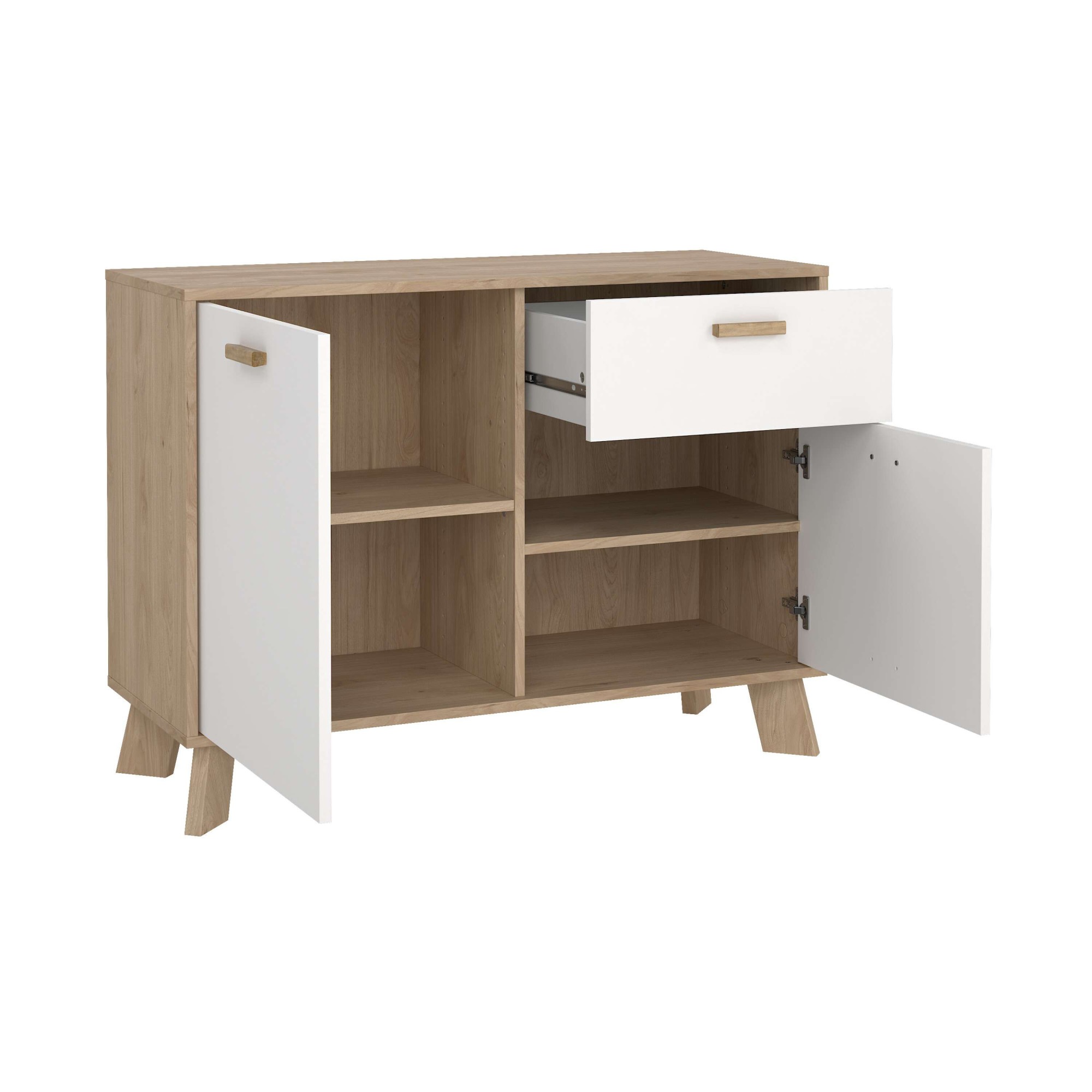 andas Sideboard »Ikast, Stauraum, Schubladenschrank, Aufbewahrung«, 2 Türen und 1 Schublade, Breite 99 cm, Höhe 73 cm
