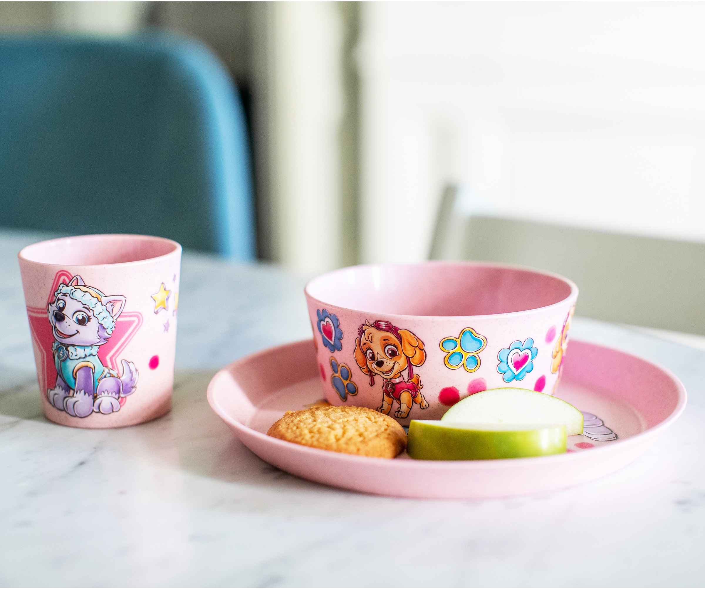 KOZIOL Kindergeschirr-Set »CONNECT PAW PATROL«, (Set, 3 tlg., je 1 Kinderbecher, Kinderschale, Kinderteller), Made in Germany, 3 Teile, für 1 Person