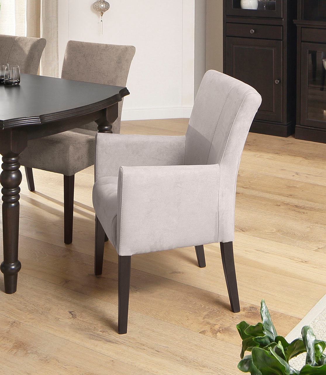 Home affaire Esszimmerstuhl »Queen«, (Set), 2 St., Luxus-Microfaser mit Dru günstig online kaufen