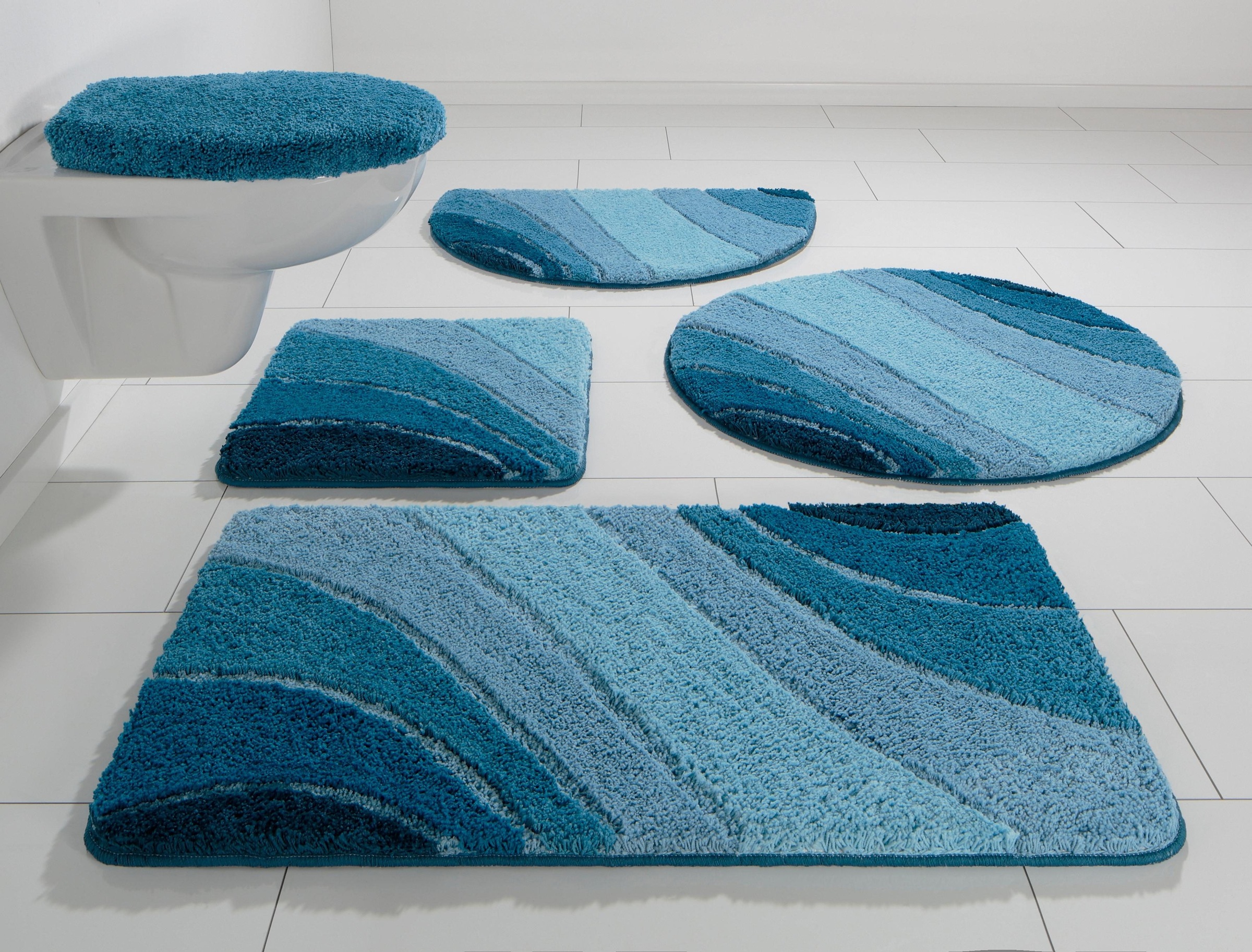 my home Badematte »Josie, Badvorleger, Badezimmer Teppich«, rutschhemmend b günstig online kaufen