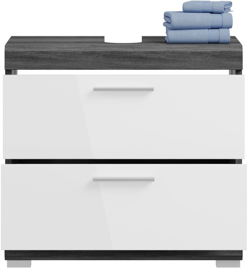 INOSIGN Badmöbel-Set »Siena, 2 teilig, inklusive LED Beleuchtung, bestehend aus:«, (Set, 2 St.), Waschbeckenunterschrank, Spiegelschrank, LED Badaufsatzleuchte