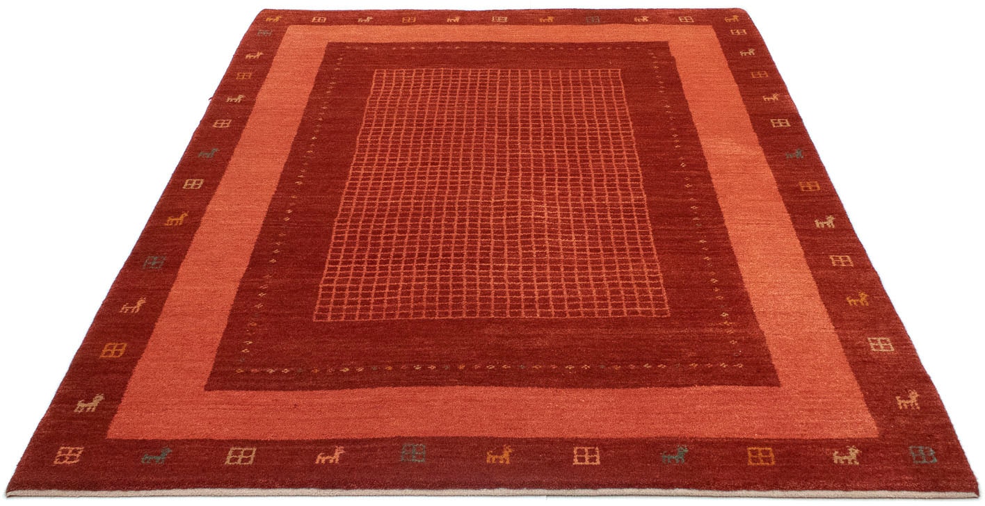 morgenland Wollteppich »Gabbeh Teppich rot«, rechteckig, kaufen handgeknüpft handgeknüpft Raten auf