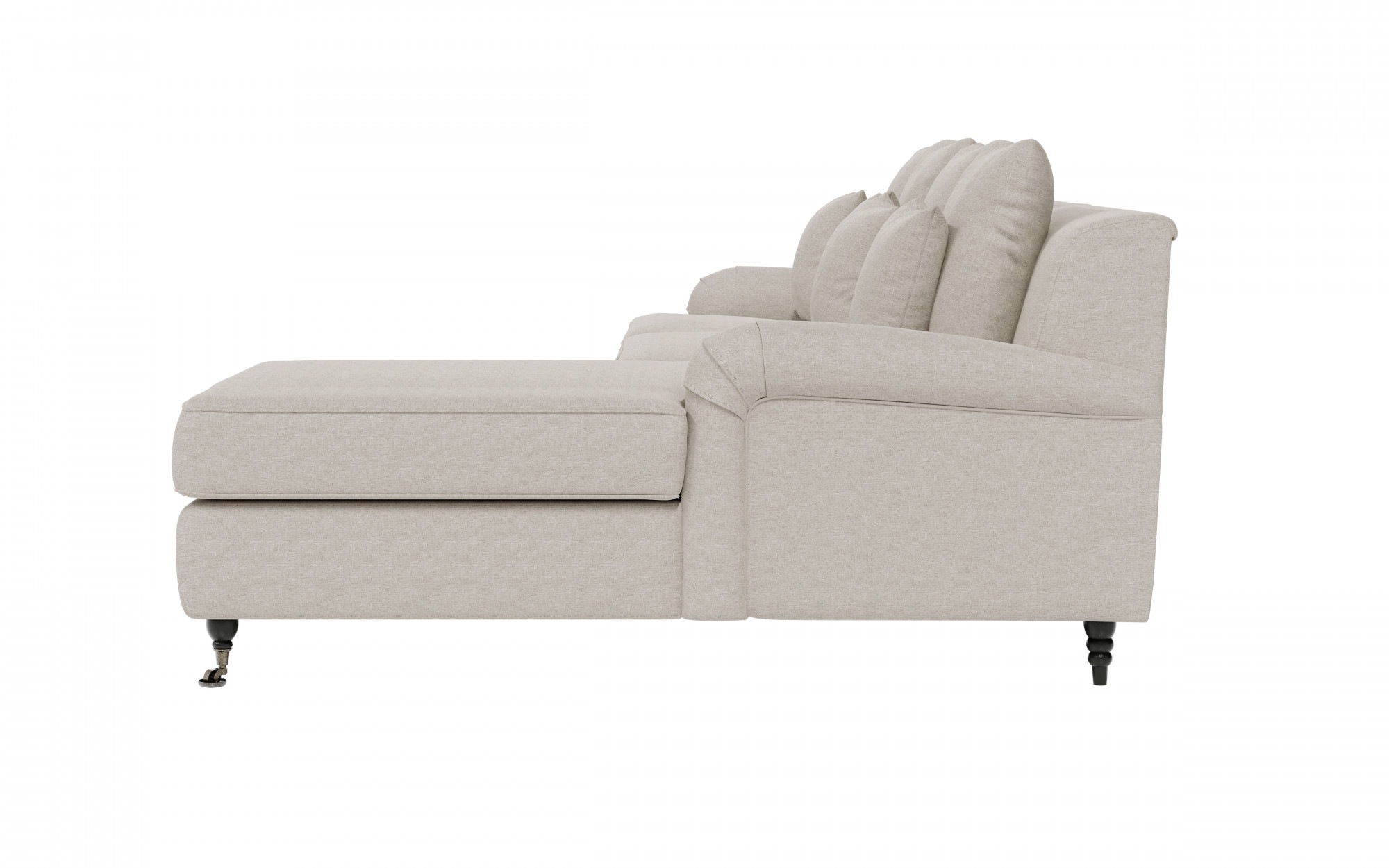 Guido Maria Kretschmer Home&Living Ecksofa »NORIN L-Form«, zwei Fußarten: vorne - Rollen, hinten - Holzfüße