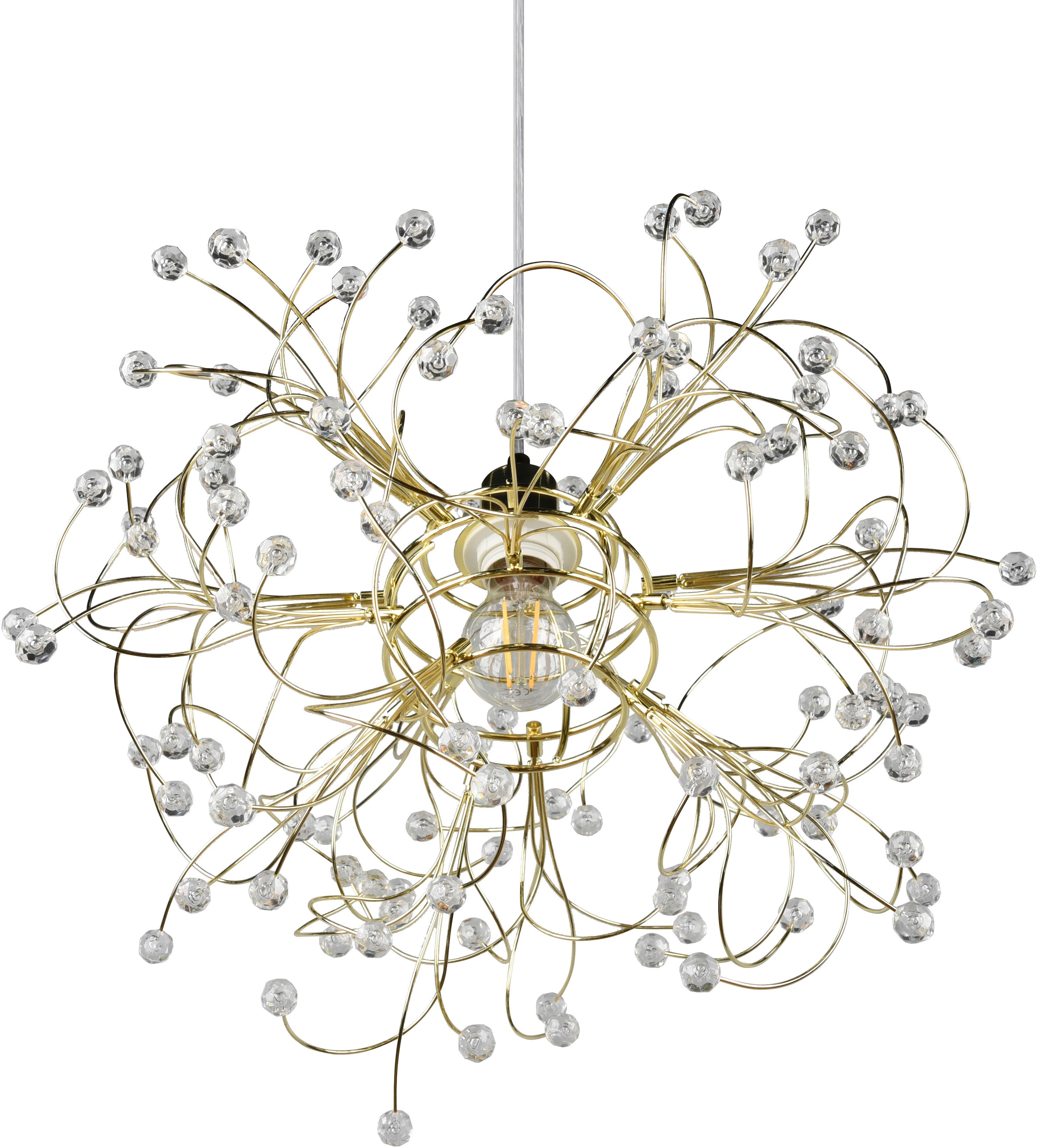 REALITY Leuchten Pendelleuchte »Gloria« E27 1 Stk. warmweiß - kaltweiß Hängelampe höhenverstellbar max 150cm, exkl 1xE27 max 40W, Ø 52cm