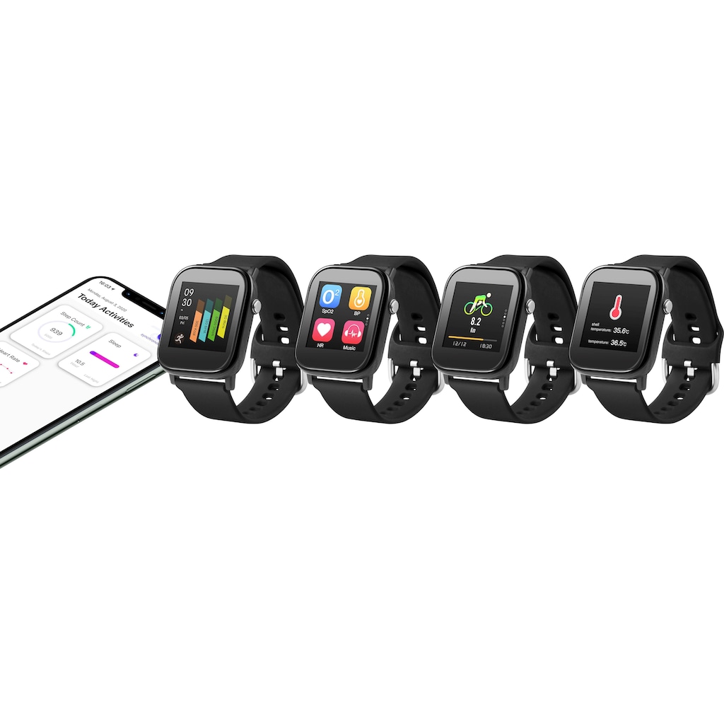 Technaxx Smartwatch »TX-SW6HR«, (Proprietär)