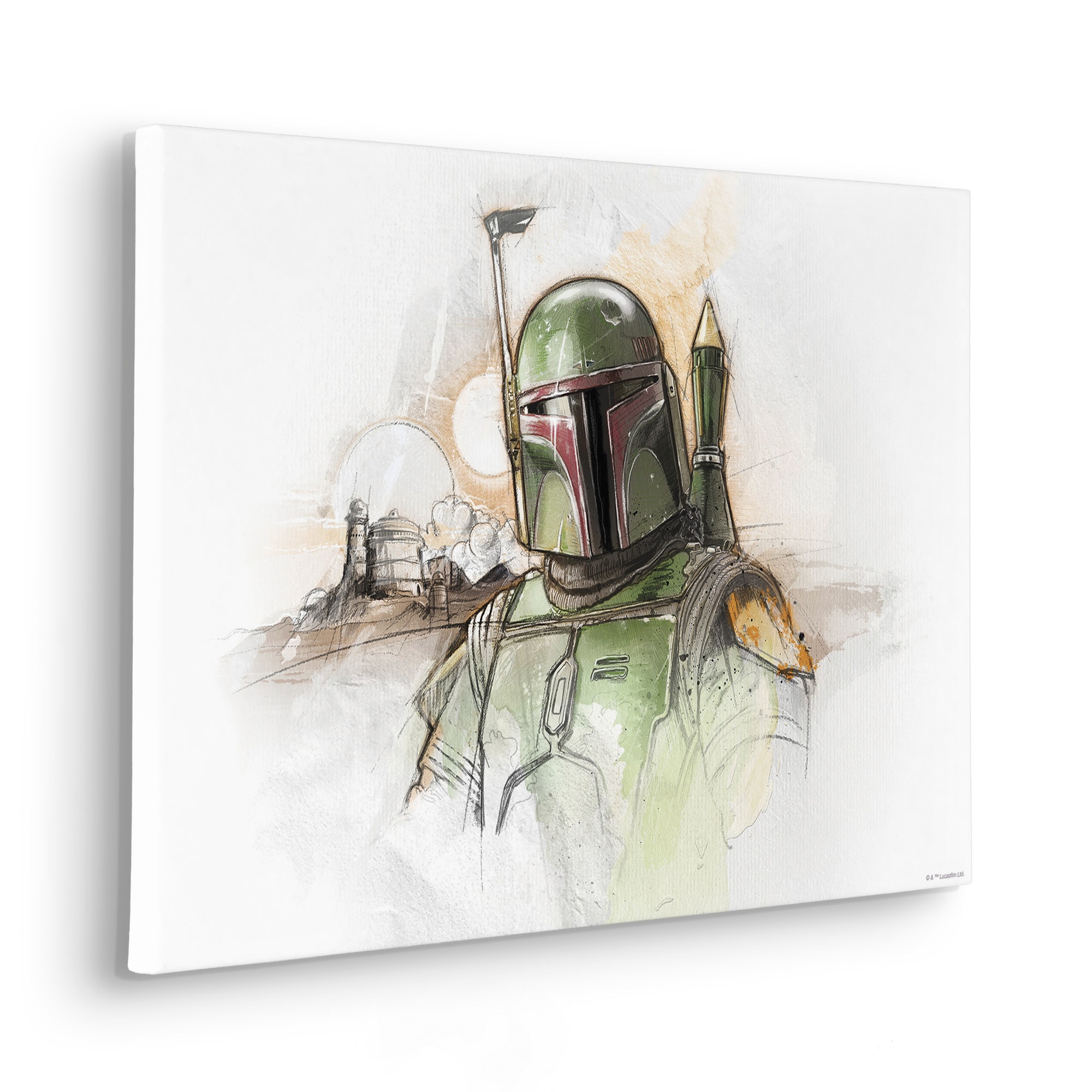 Komar Leinwandbild »Star Wars Boba Fett Sketch«, Disney, (1 St.), 60 x 40 cm (Breite x Höhe) - Kinderzimmer, Dekoration