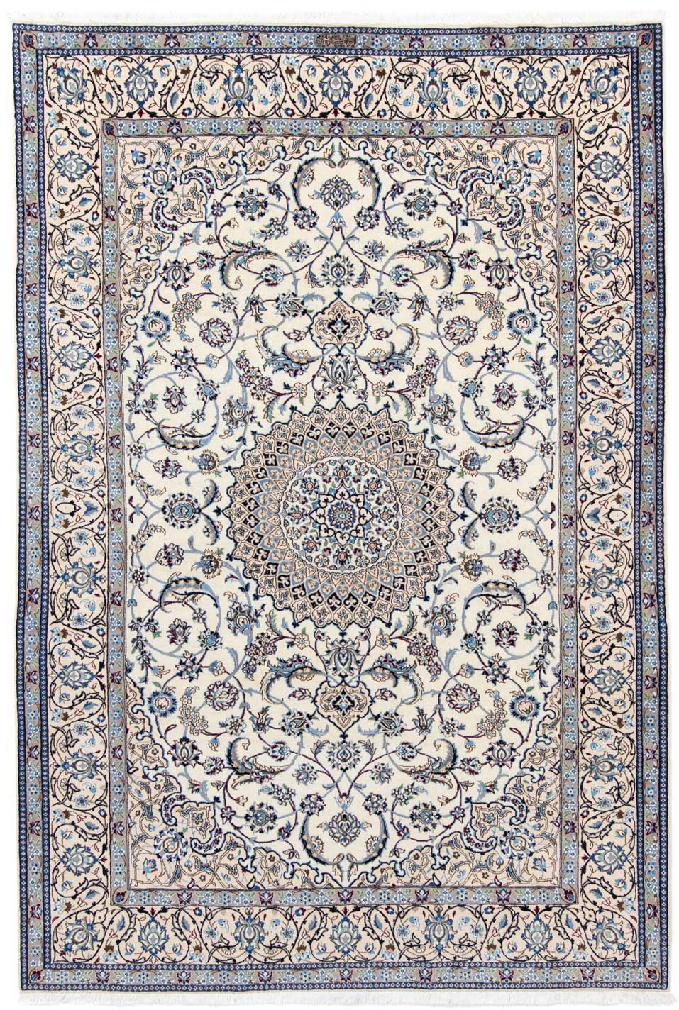 morgenland Wollteppich »Nain 9la Medaillon Beige 294 x 199 cm«, rechteckig, günstig online kaufen