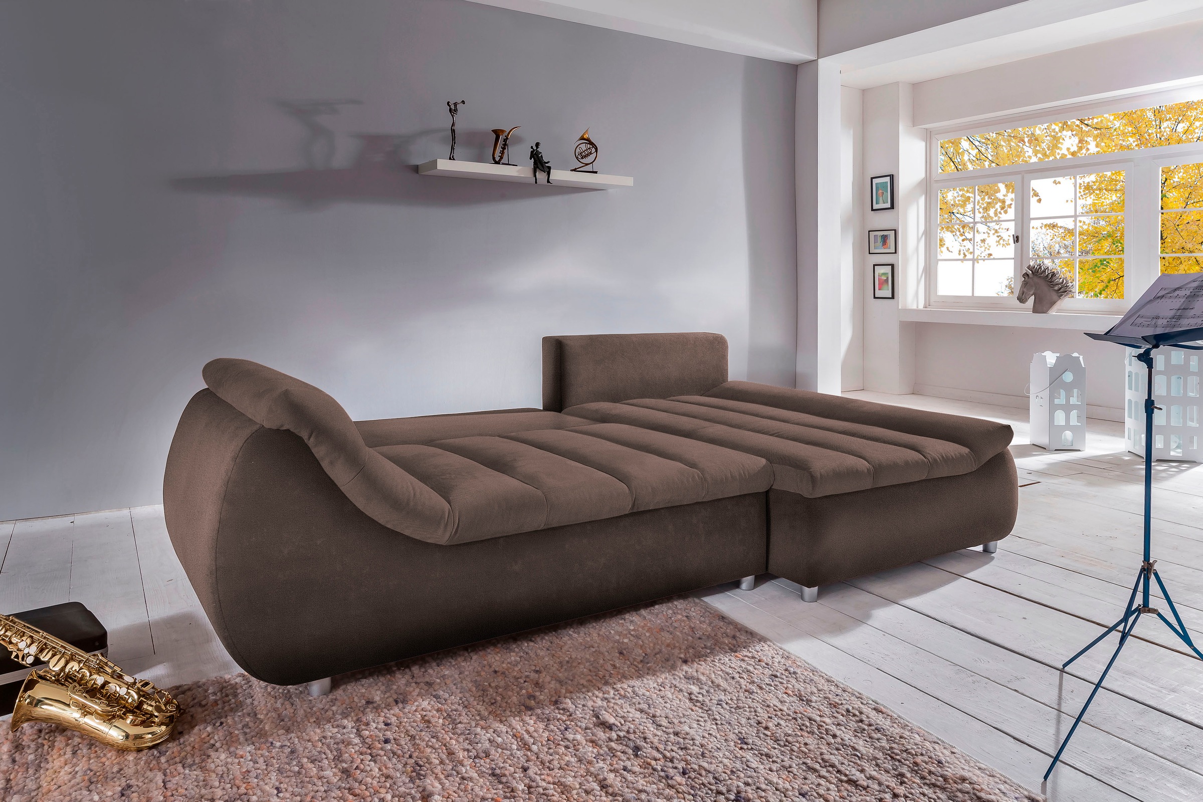 INOSIGN Ecksofa »Imola, bequem, aktuelle Steppung im Sitz, L-Form, Breite 2 günstig online kaufen