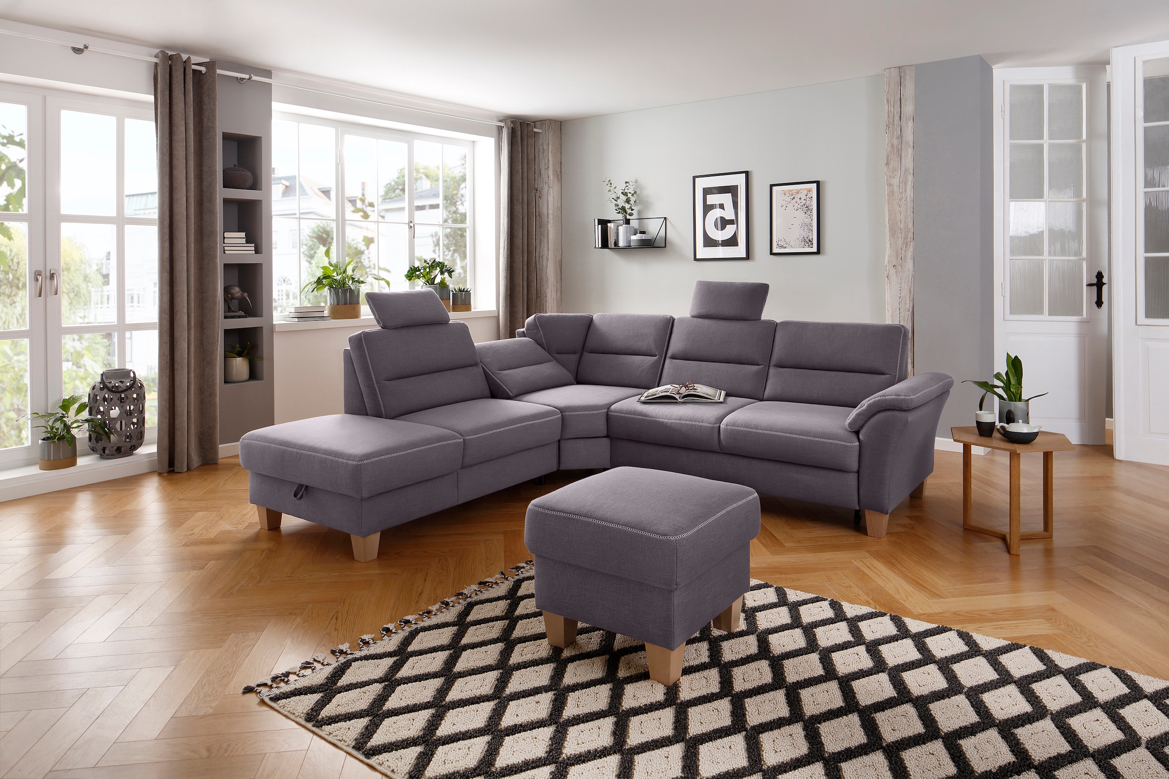Home affaire Ecksofa »Soleo L-Form«, komfortabel durch Trapezecke mit Relax günstig online kaufen