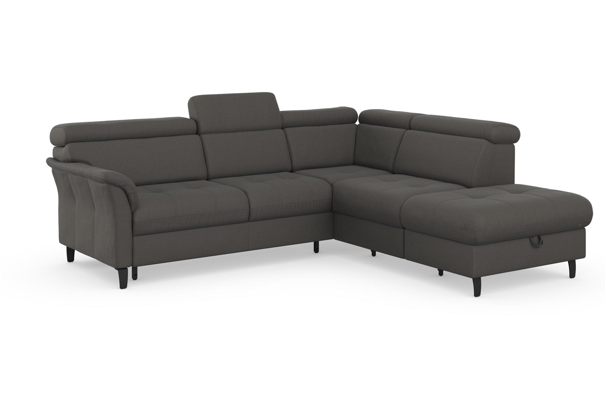 sit&more Ecksofa »Marano L-Form«, inklusive Kopfteilverstellung, wahlweise mit Bettfunktion, Bettkasten
