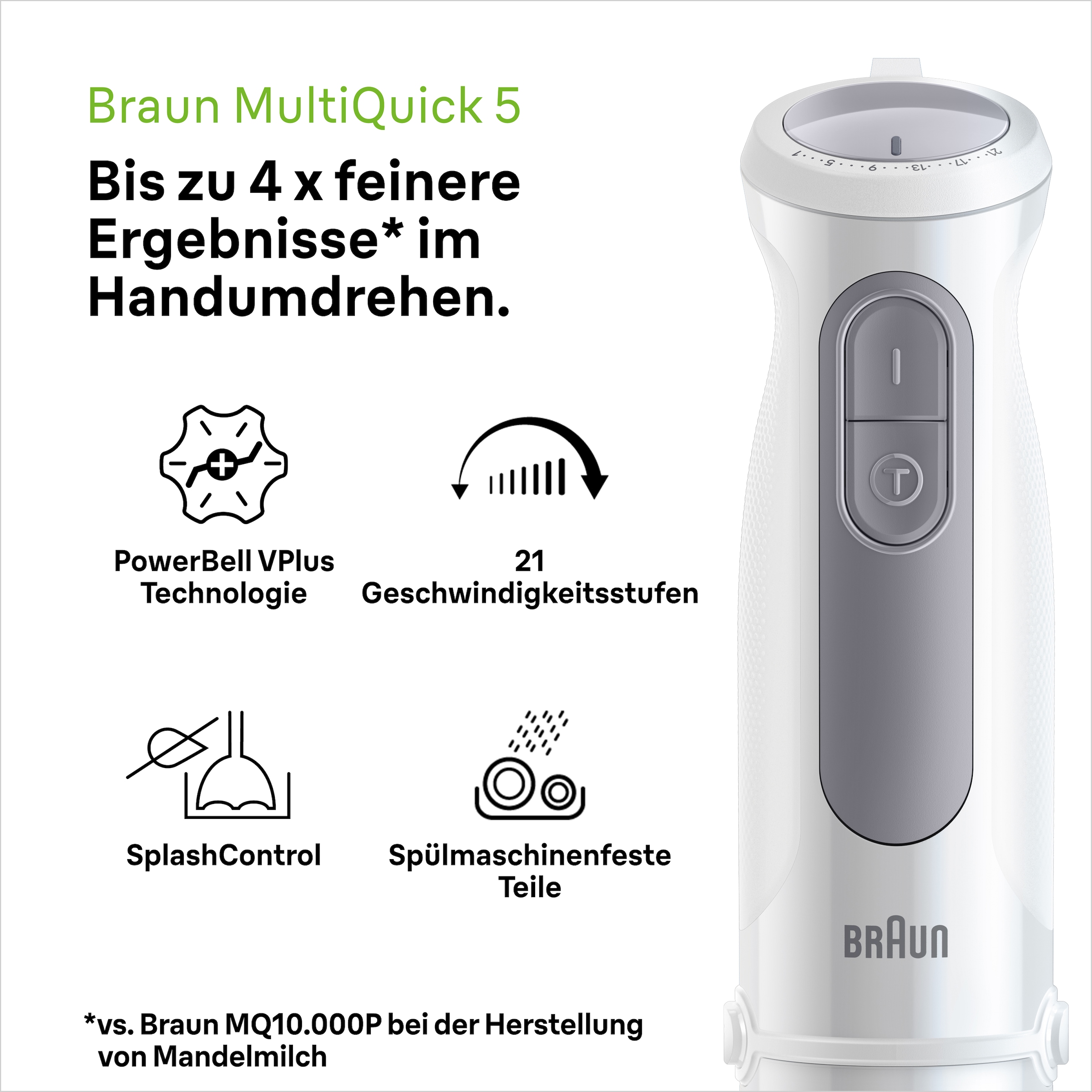 Braun Stabmixer »MultiQuick MQ 50501 M«, 1000 W
