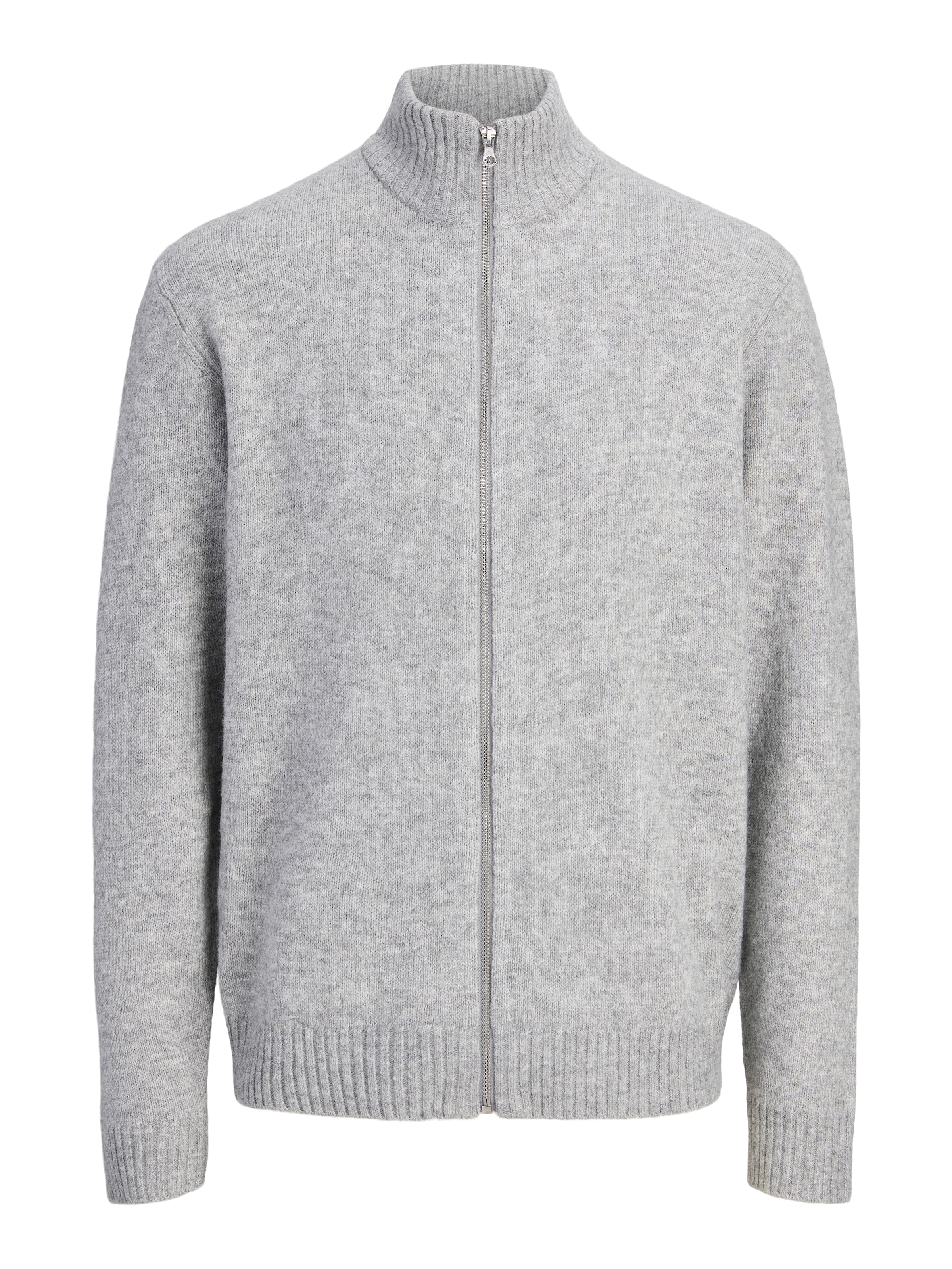 Jack & Jones PlusSize Strickjacke »JJSOHO OLLIE KNIT HIGH NECK ZIP C SN PLS« Materialmix, locker geschnitten