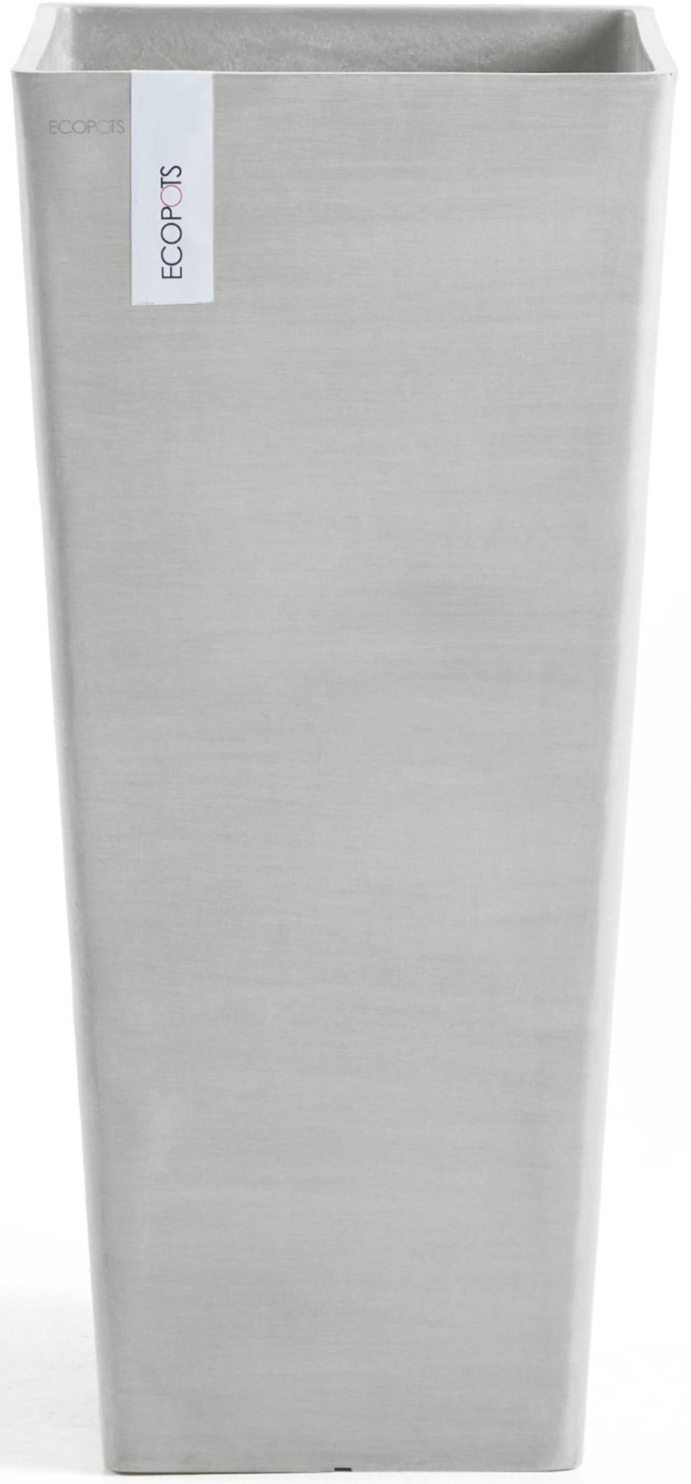 ECOPOTS Blumentopf »Rotterdam hoch 70 Weißgrau« für innen und außen: frostsicher, bruchsicher und lichtbeständig