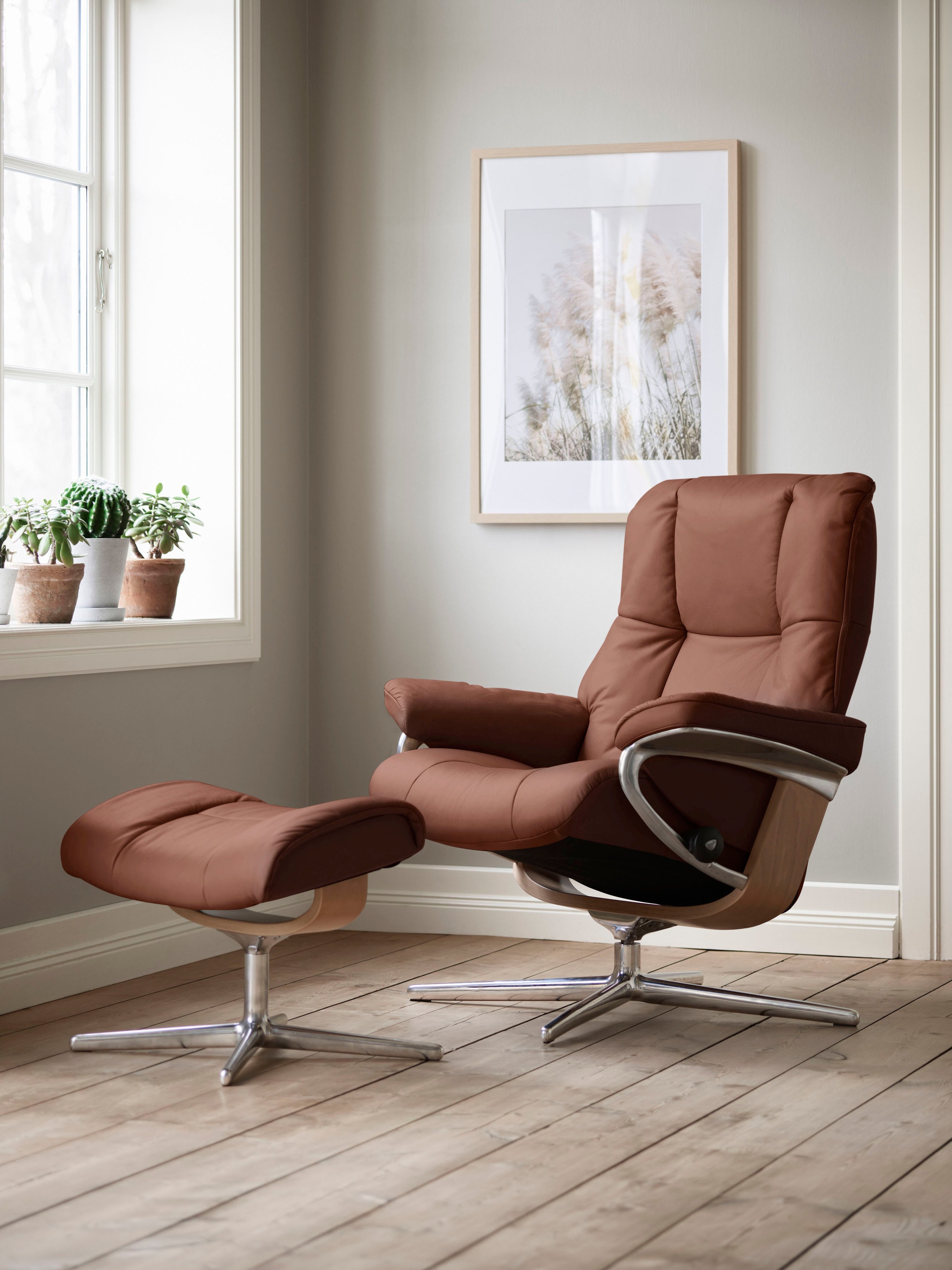 Stressless® Fußhocker »Mayfair«, mit Cross Base, Größe S, M & L, Holzakzent Eiche