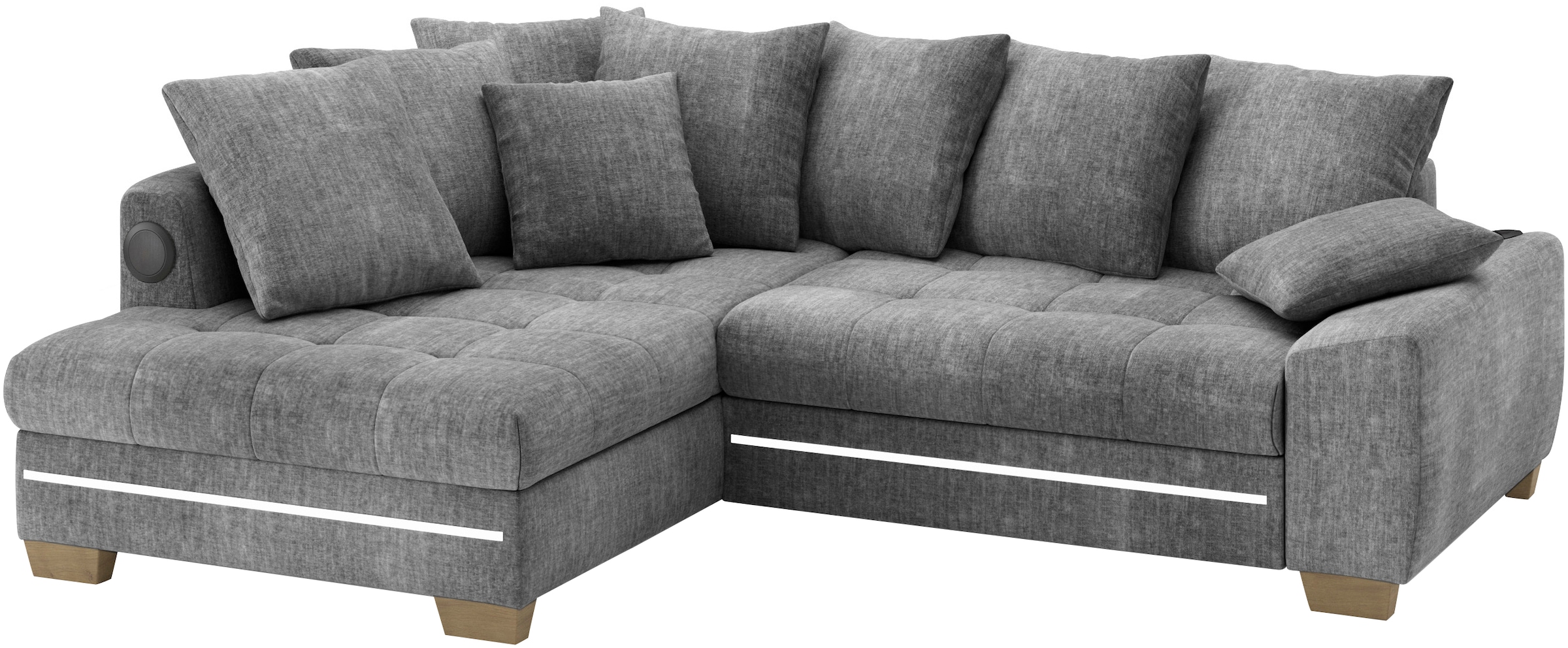Mr. Couch Ecksofa »Nikita II, L-Form« RGB-LED, Bluetooth-Soundsystem, wahlw günstig online kaufen