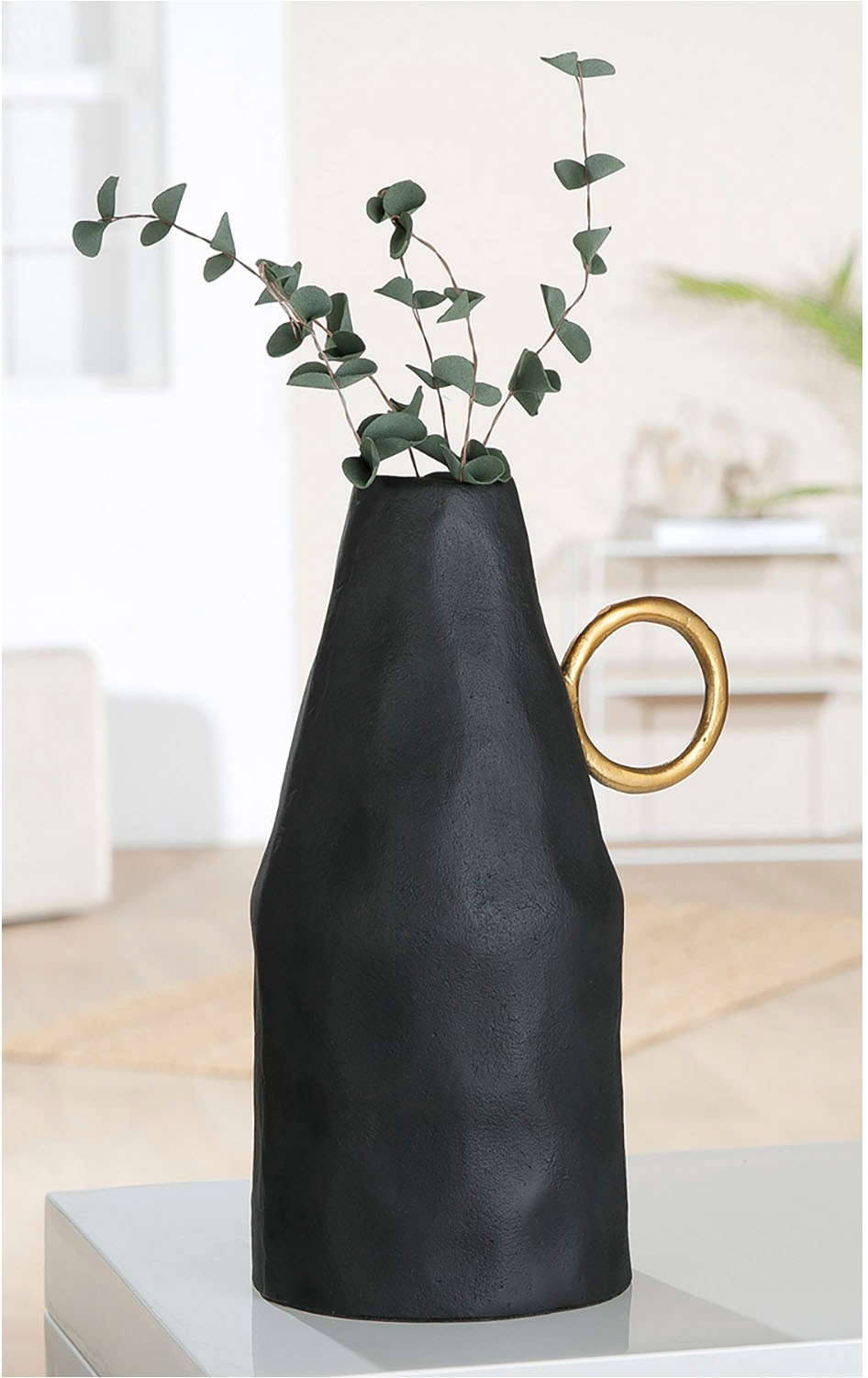 GILDE Tischvase »Vase Dora, schwarz H.31 cm«, (1 St.) günstig online kaufen