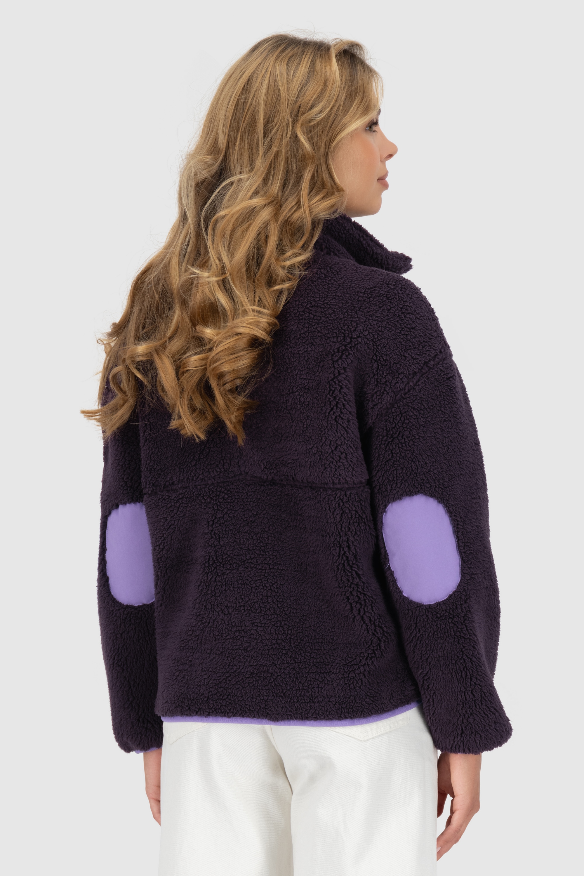Alife & Kickin Winterjacke »Damen AnoukAK G«, ohne Kapuze, Stylische Teddy Plüschjacke mit hohem Kragen und Fleece-Innenfutter