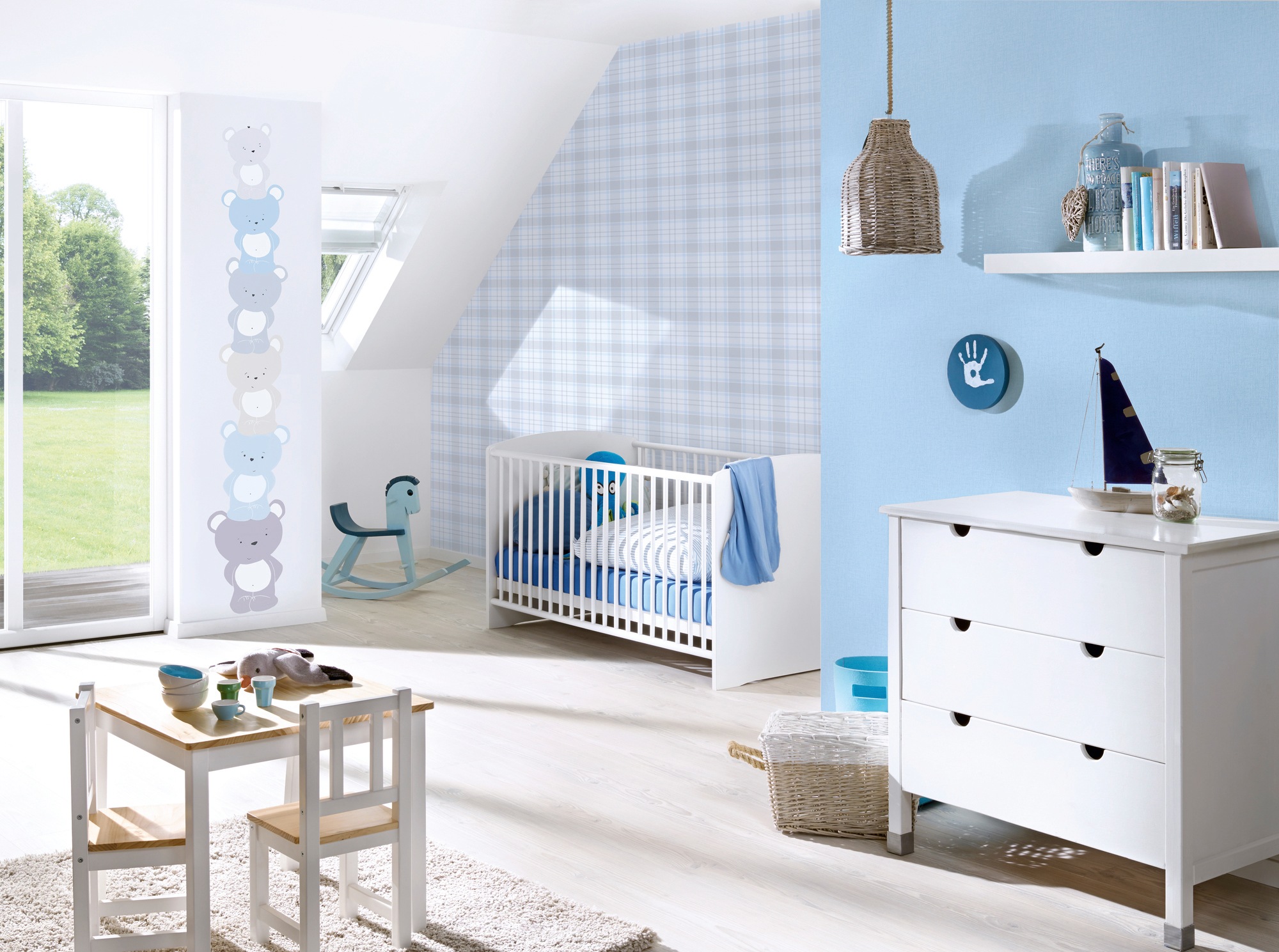 A.S. Création Vliestapete »Little Love«, kariert-grafisch-geometrisch, Tapete Kinder Tapeten Kinderzimmer Schlafzimmer modern Design Optik