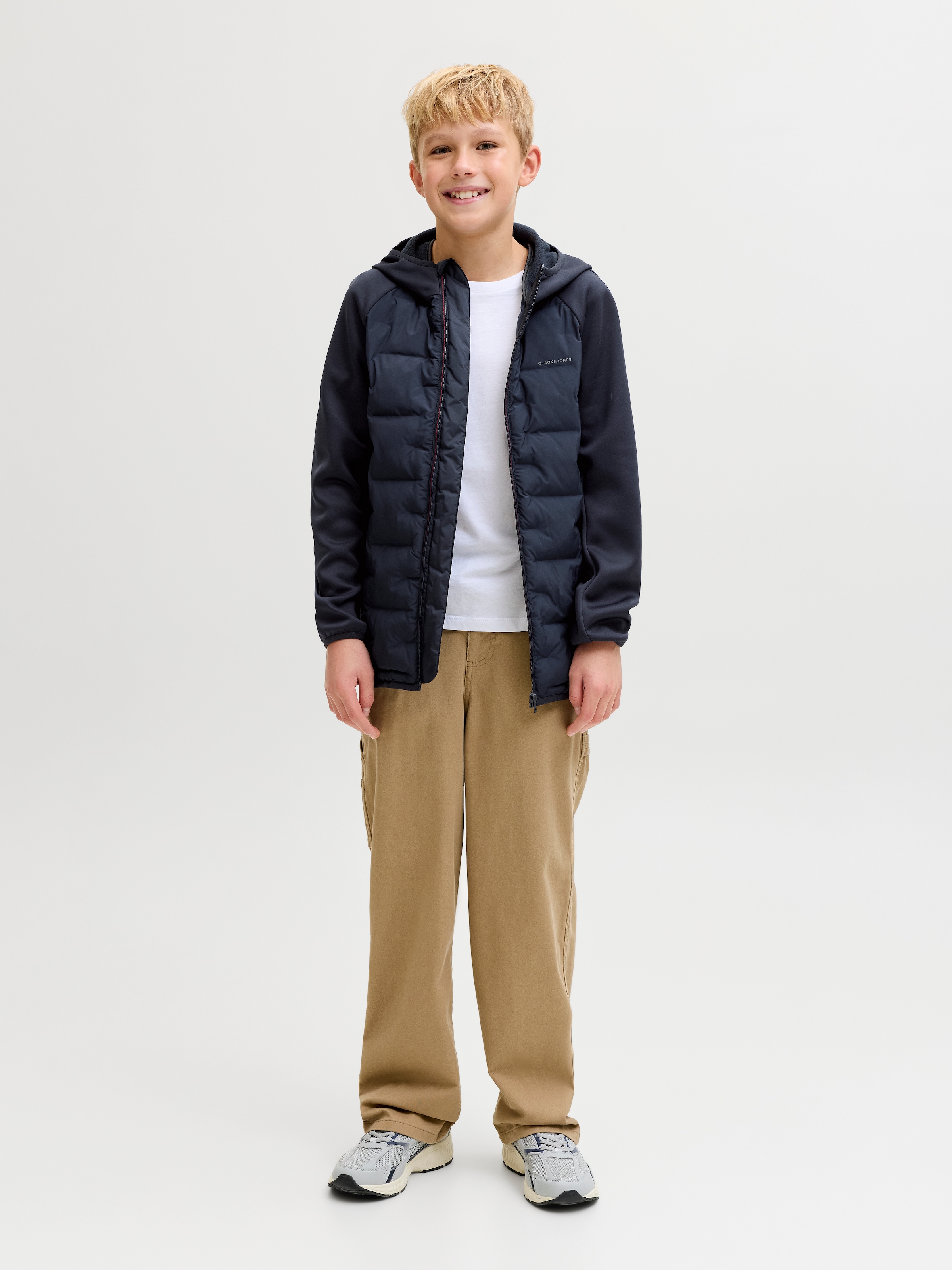 Jack & Jones Junior Steppjacke »JJEPERFECT HYBRID JACKET NOOS JNR« mit Kapuze Polyester, regular fit