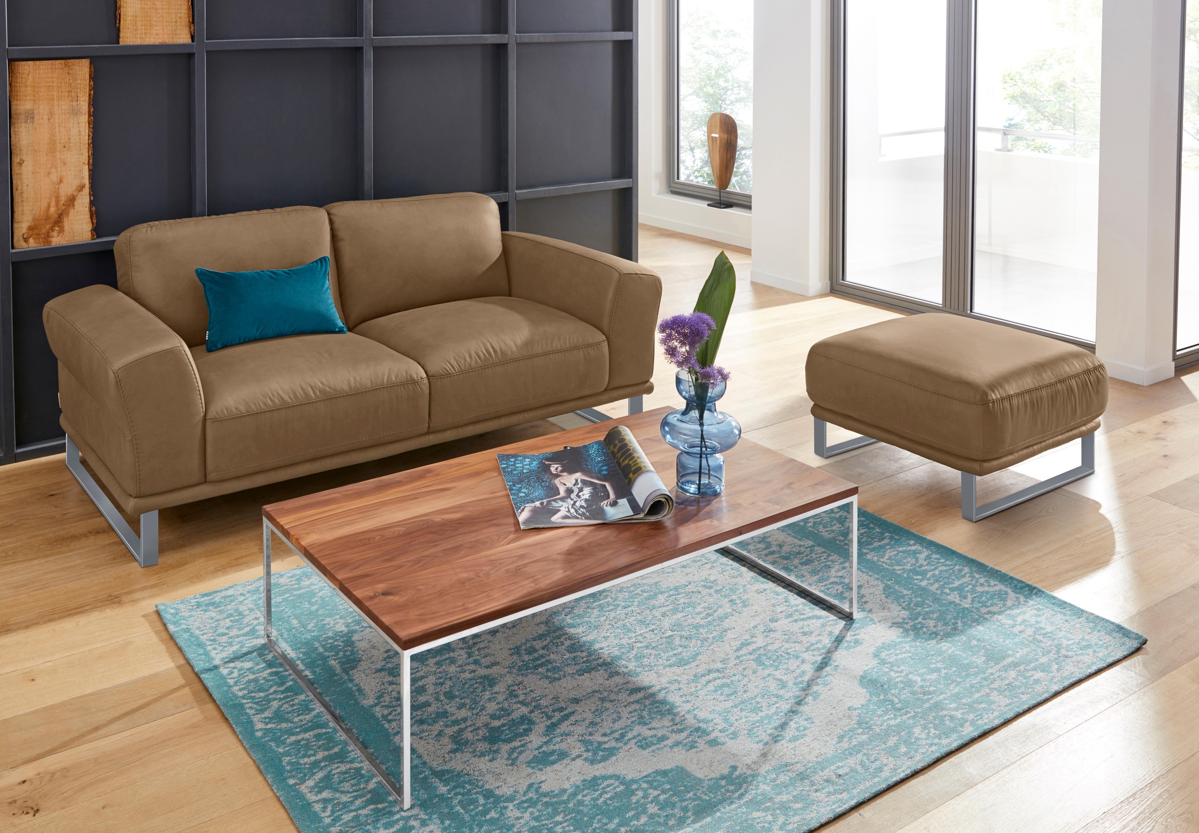 W.SCHILLIG 2-Sitzer »montanaa«, mit Metallkufen in Silber matt, Breite 192 cm