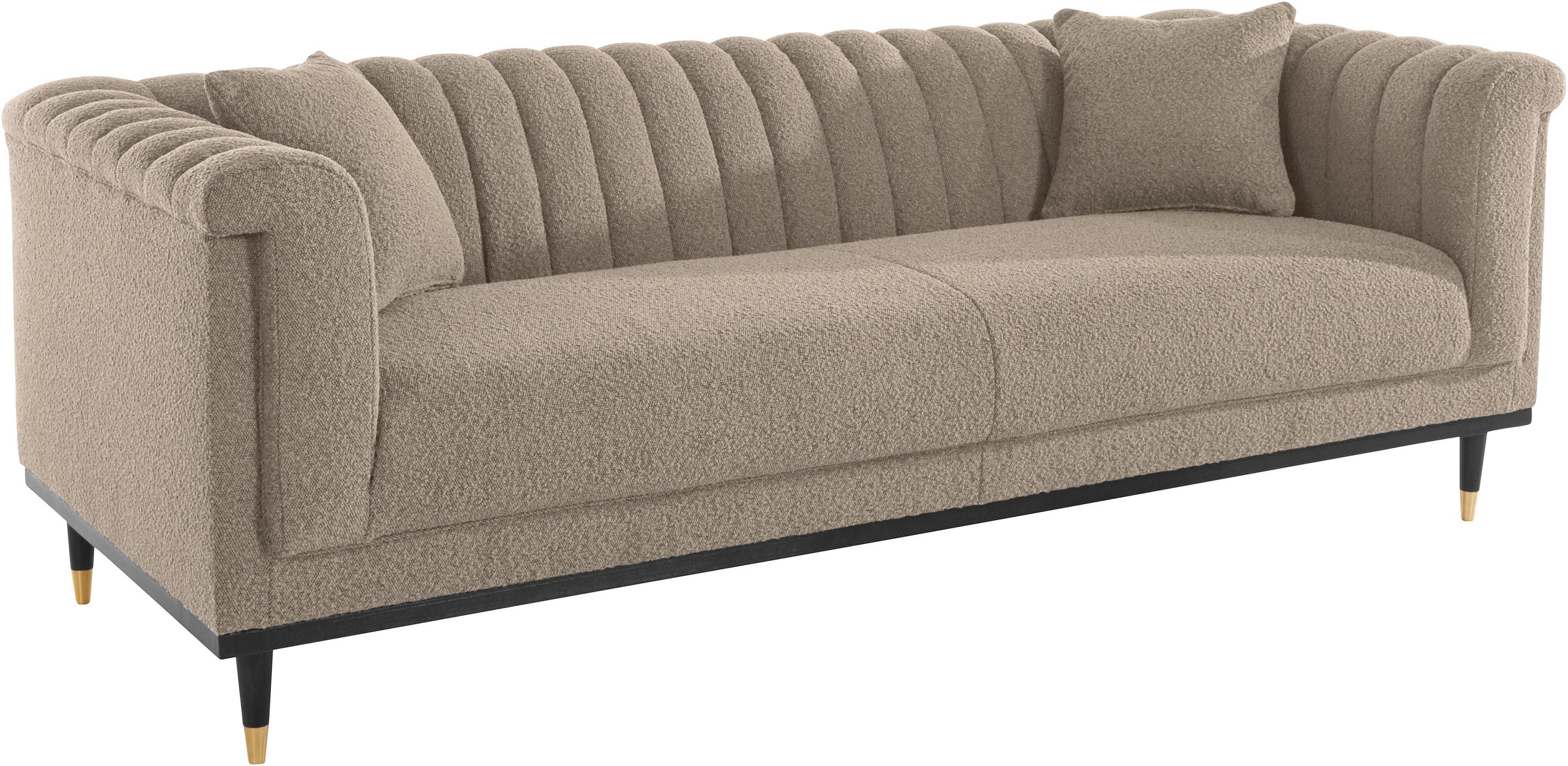 Home affaire 3-Sitzer "Chamby New", im Bouclé-Strukturbezug mit Steppung im günstig online kaufen