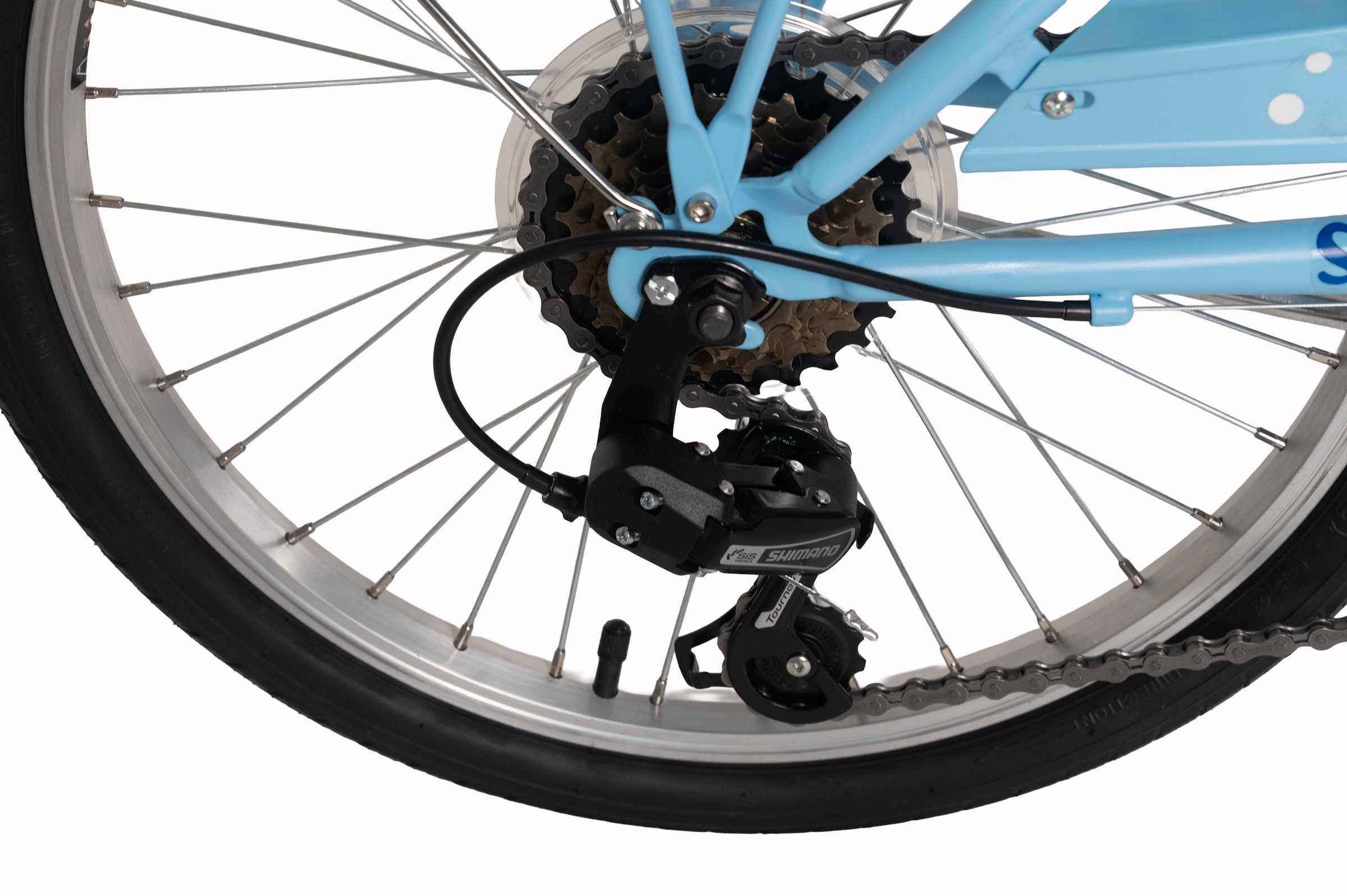 Dacapo Kinderfahrrad »DaCapo Kinderfahrrad 20'' Snow 6 Gänge« 6 Gang Shimano Tourney Schaltwerk Kettenschaltung