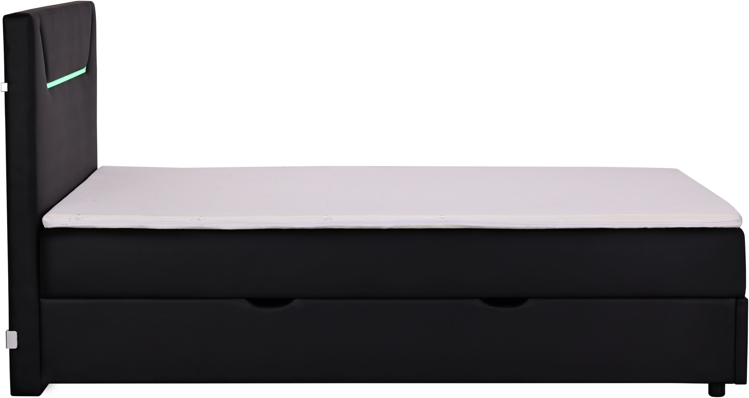 Home affaire Boxbett »GALAXY inkl. Bettkasten, mit grüner LED-Beleuchtung, Breite: 120cm« Gamingbett mit USB-C und USB-A Anschluss am Kopfteil, inkl. Topper