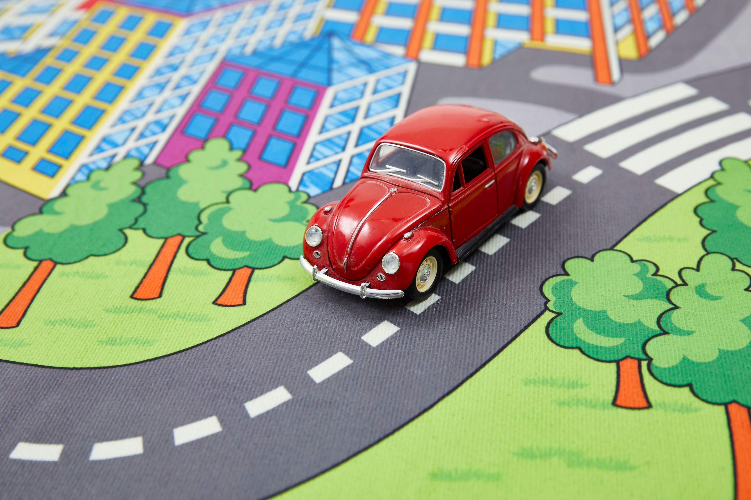 Andiamo Kinderteppich »Street«, rechteckig, 5 mm Höhe, Straßen-Spiel-Teppich, weiche Spielunterlage, rutschhemmend
