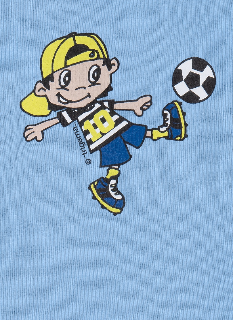 Trigema Schlafanzug »TRIGEMA Kurzer Schlafanzug mit Fußball-Motiv«, (1 tlg.)