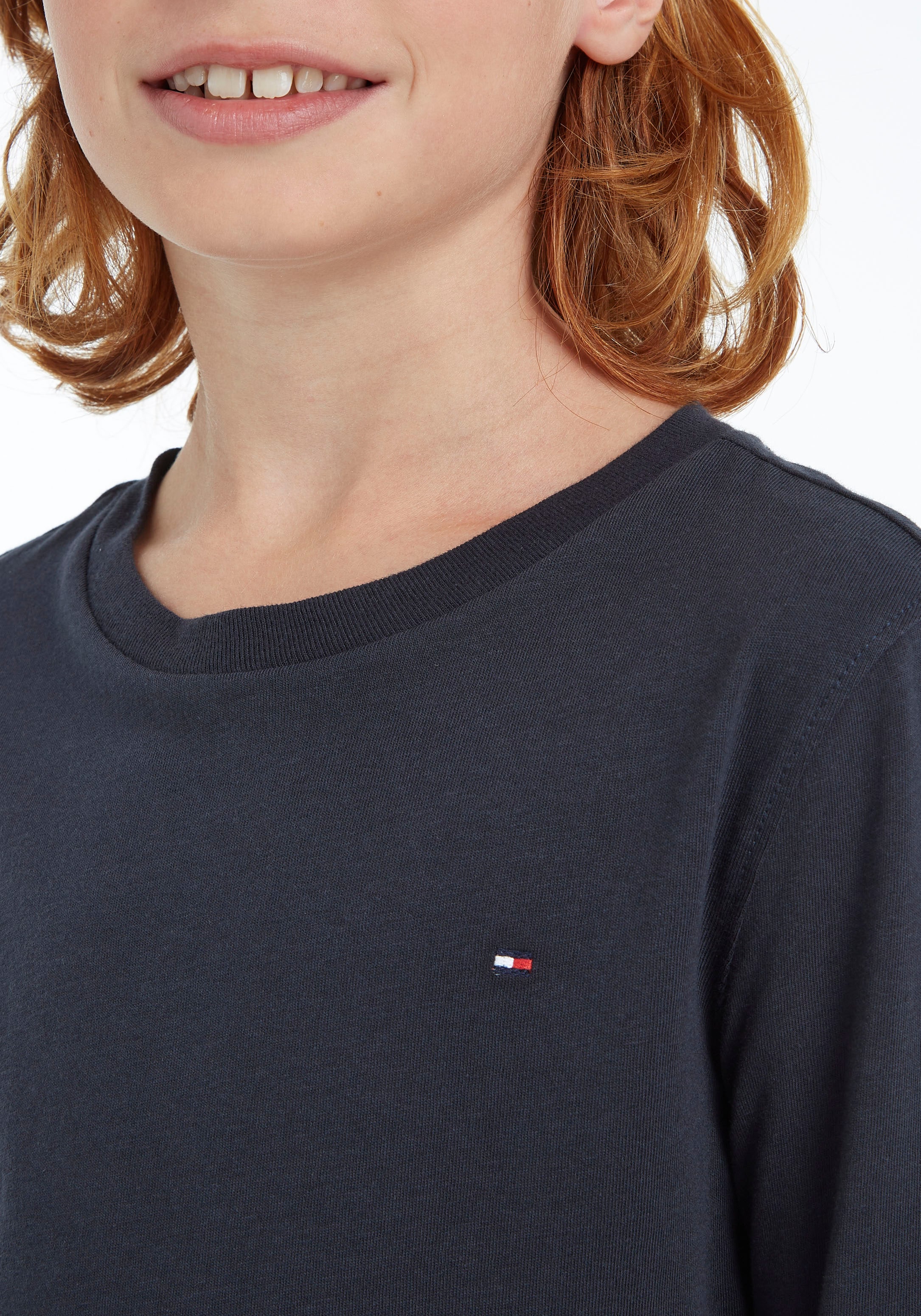 Tommy Hilfiger Langarmshirt »BOYS BASIC CN KNIT L/S«, Kinder Kids Junior MiniMe,für Jungen