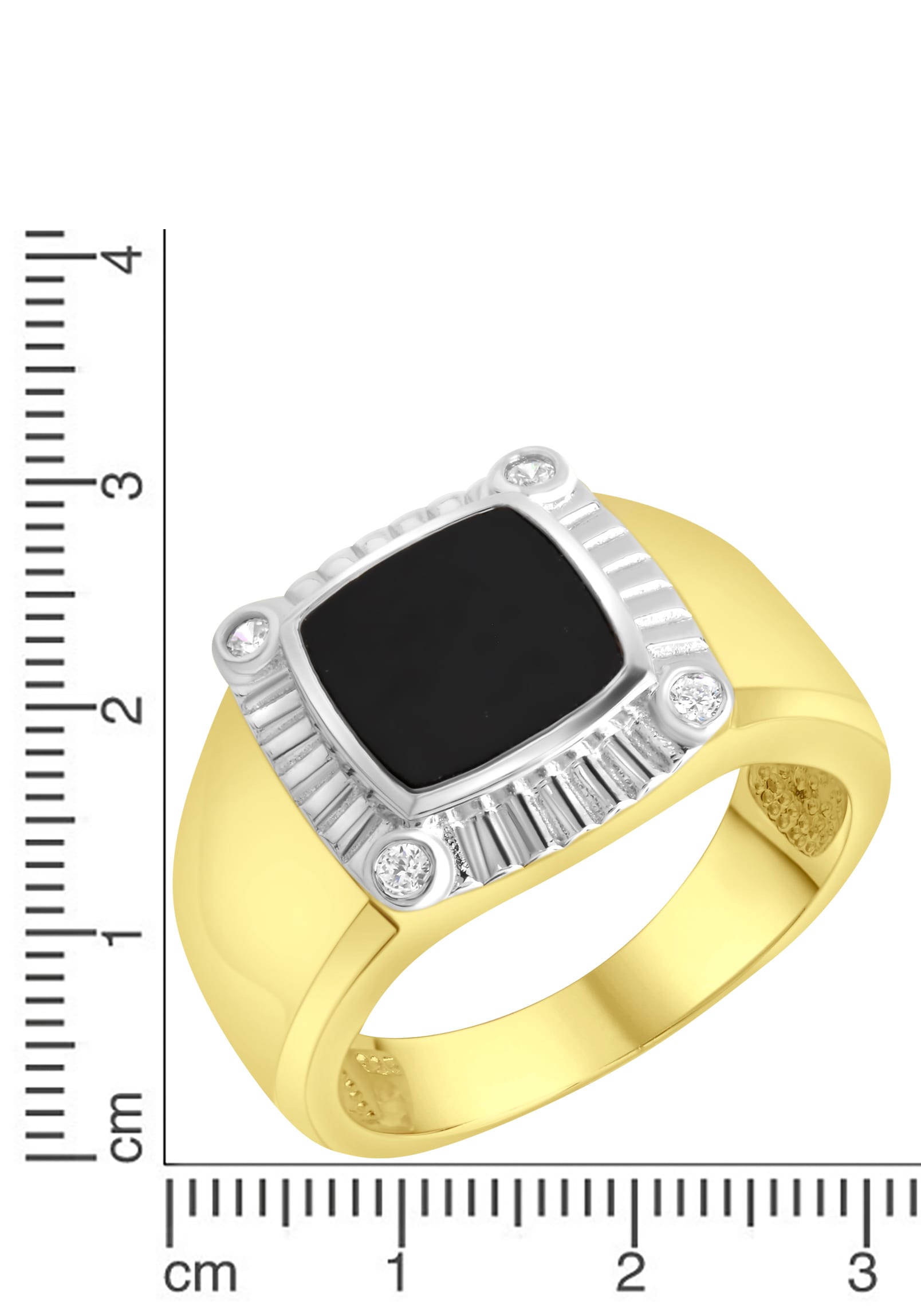 Firetti Fingerring »Schmuck Geschenk Silber 925 Silberring Siegelring«, mit Achat, Zirkonia (synth.)