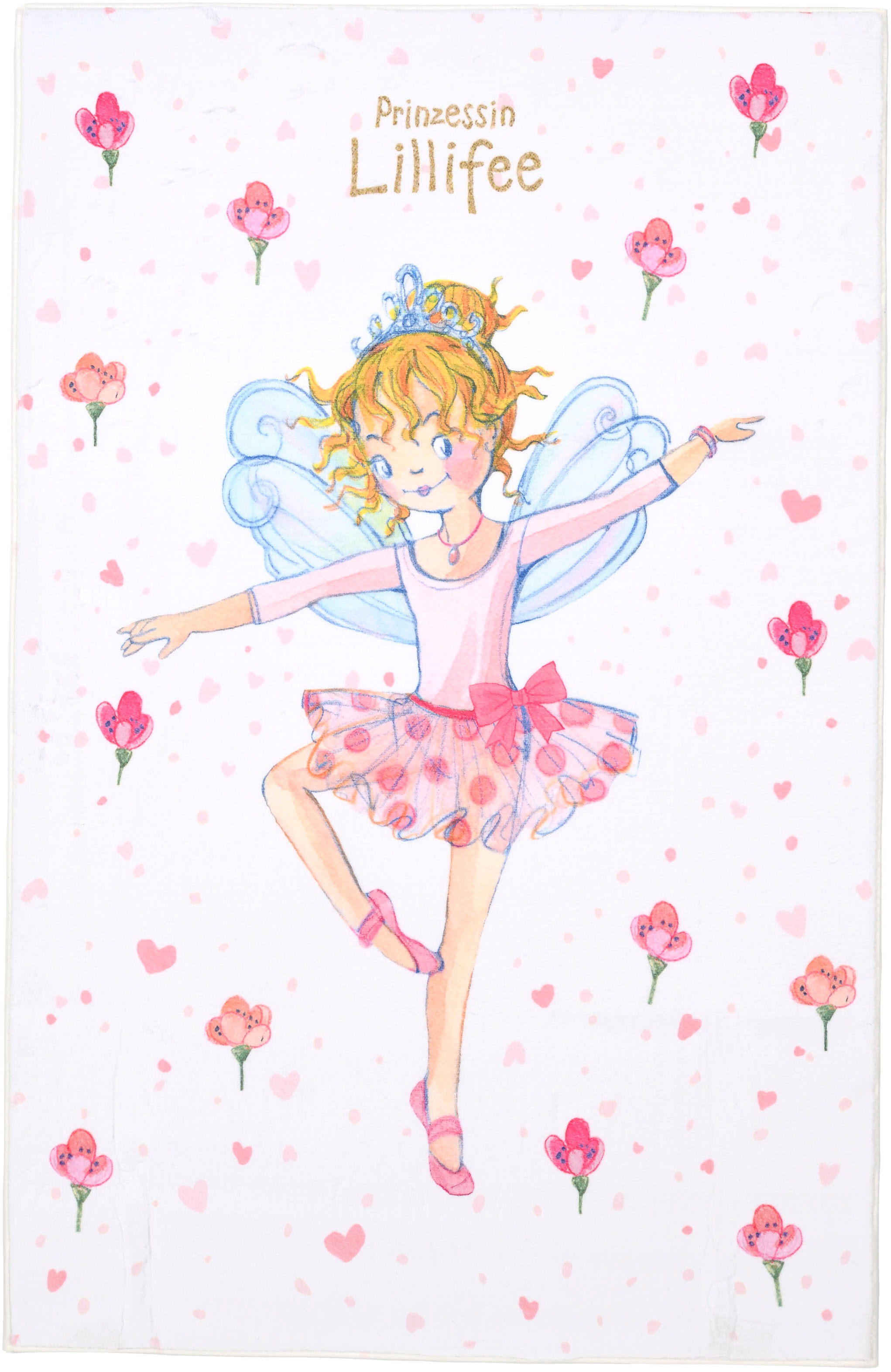 Prinzessin Lillifee Kinderteppich »LI-M-134«, rechteckig, 10 mm Höhe, bedruckt, niedliches Kindermotiv