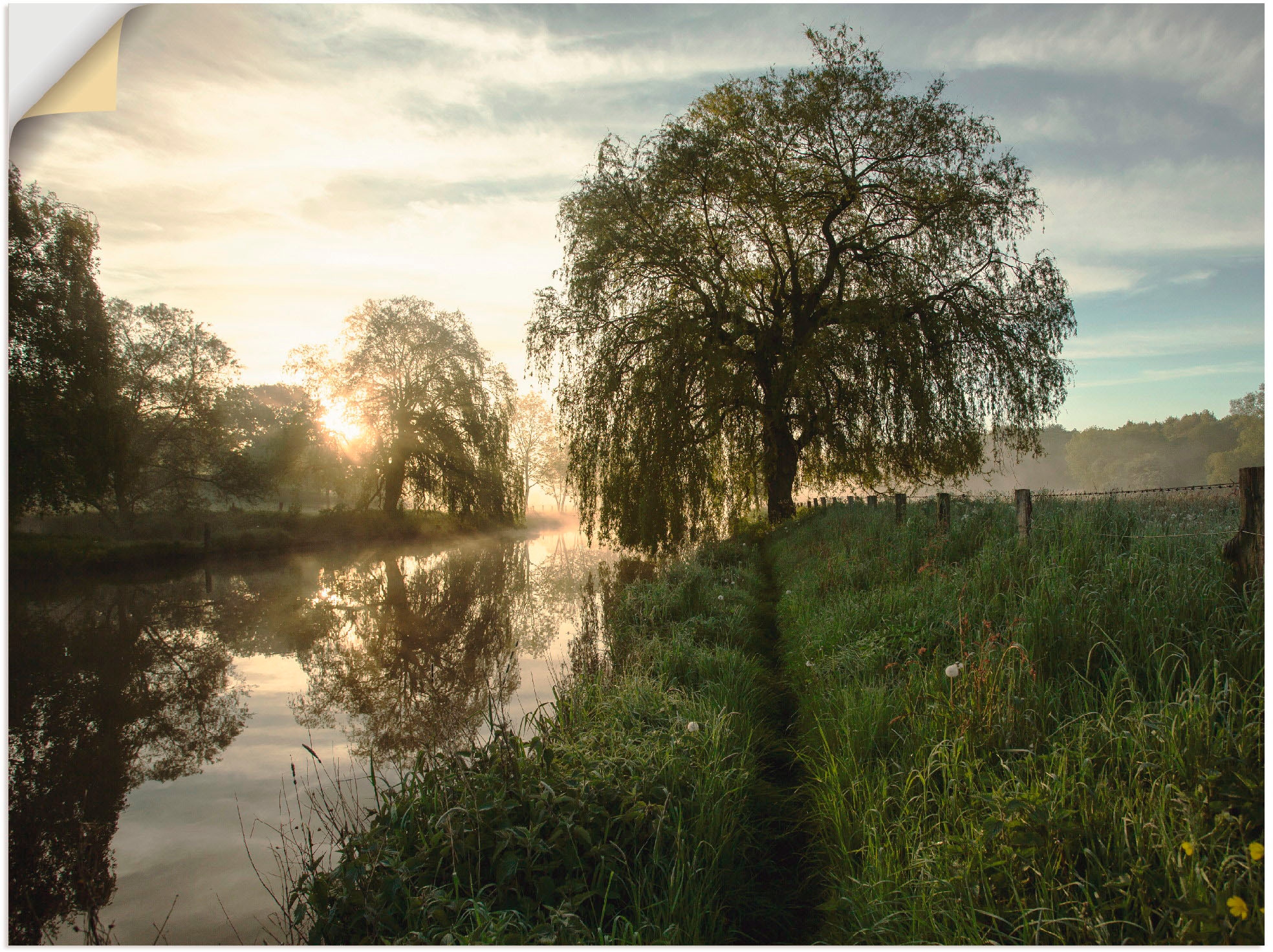 Artland Wandbild "Tagesbeginn an der Trave", Gewässer, (1 St.), als Leinwan günstig online kaufen