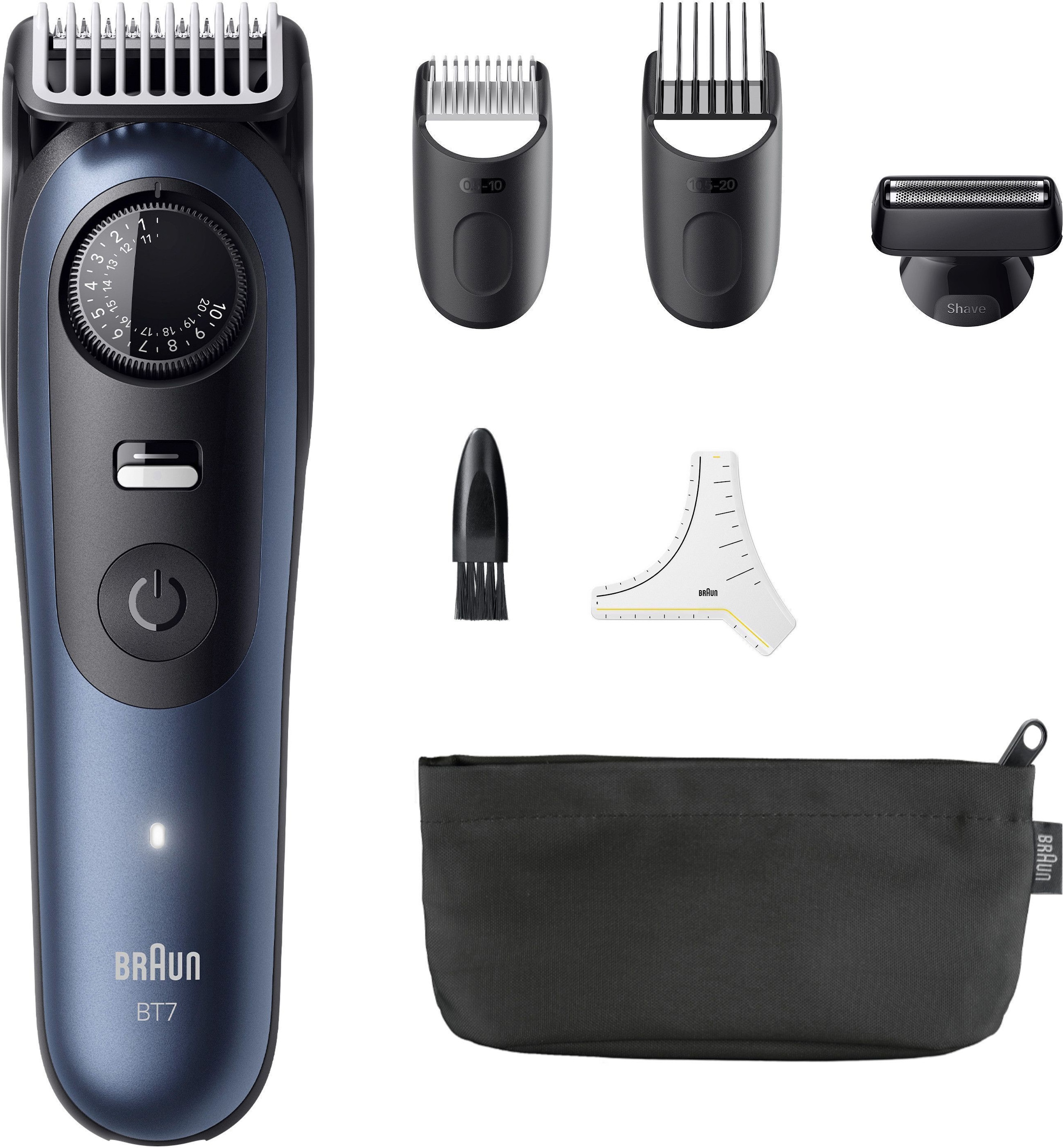 Braun Haarschneider »Series 7 BT7540  - Golden Ribbon« 8 Aufsätze 11-in-1 Set, ProBlade, Nasenhaartrimmer, AutoSense, 120 Min Akku