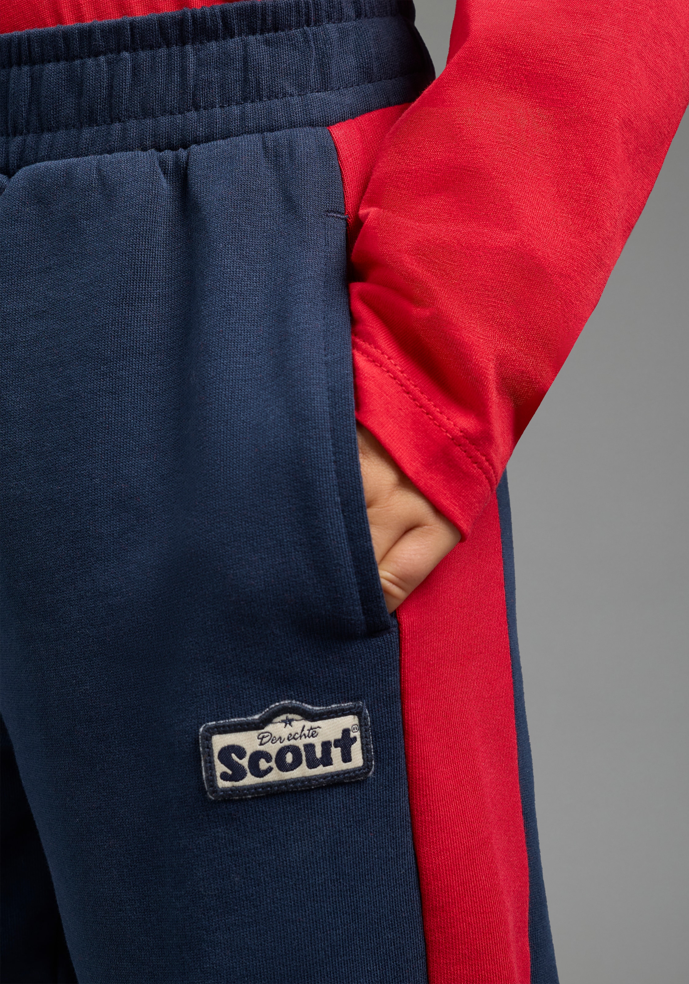 Scout Sweathose »Jogginghose mit Knie-Patchen - NEU von SCOUT«  gerade Passform, für Jungen, knielang, mit Seitennahttaschen