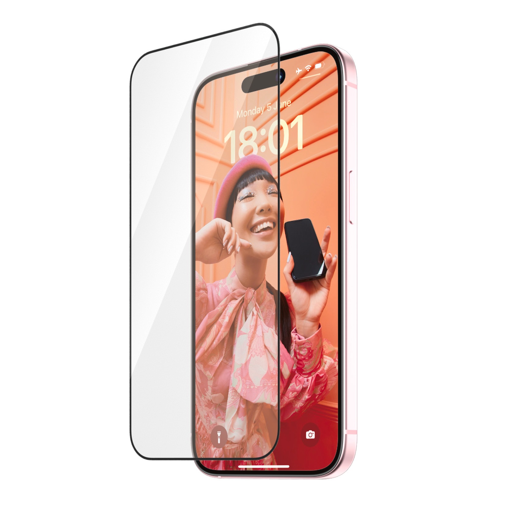 PanzerGlass Displayschutzglas »Screen Protector Glass«, für iPhone 15, Ultra Wide Fit