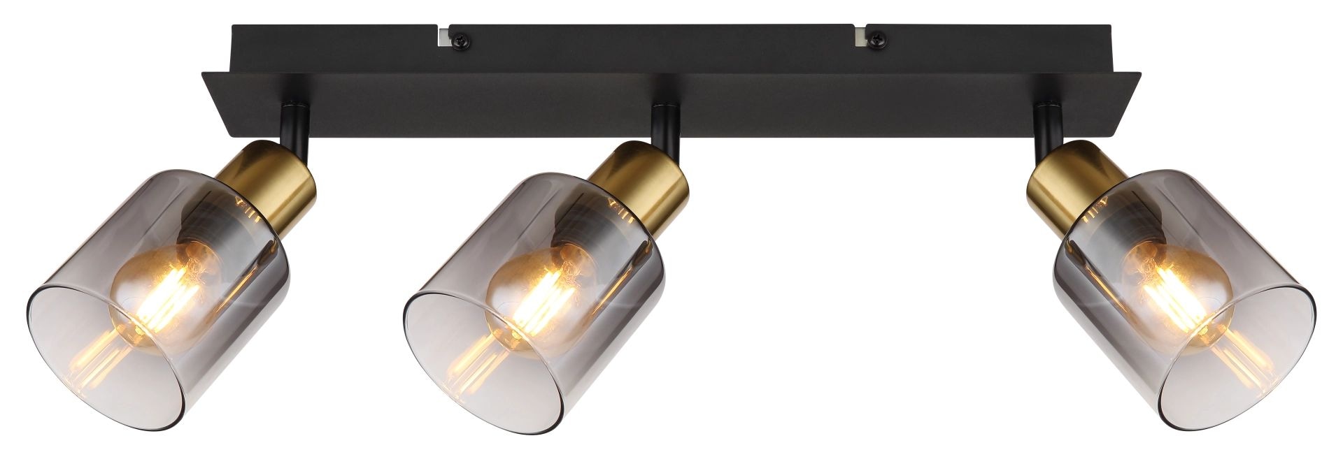 GLOBO LIGHTING Deckenstrahler »HOLLSY«, Leuchtmittel E14 | ohne Leuchtmittel, Glas rauchfarben, klar verlaufend