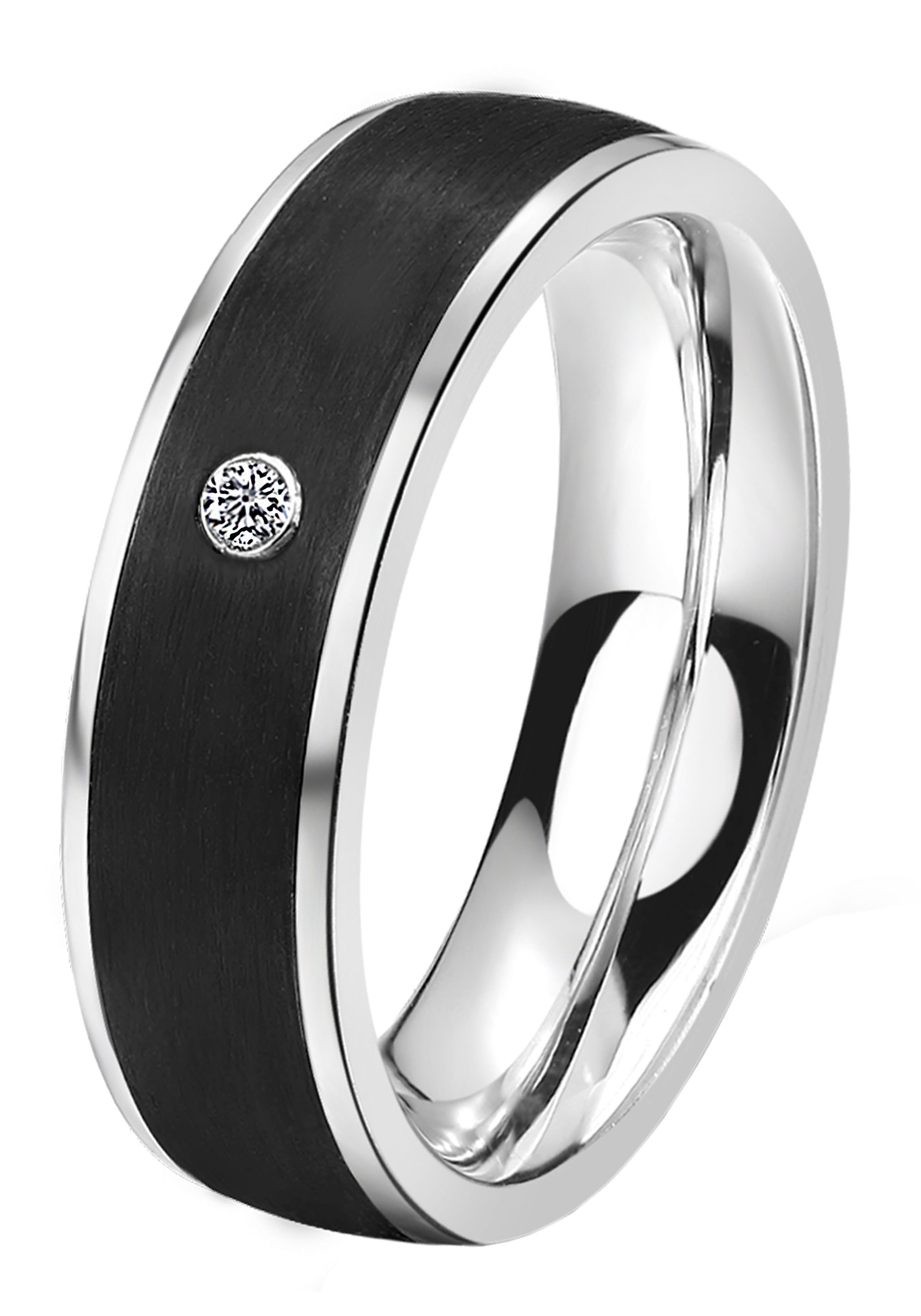 DOOSTI Trauring »Schmuck Geschenk Edelstahl Trauring Ehering Partnerring LIEBE«, wahlweise mit oder ohne Zirkonia