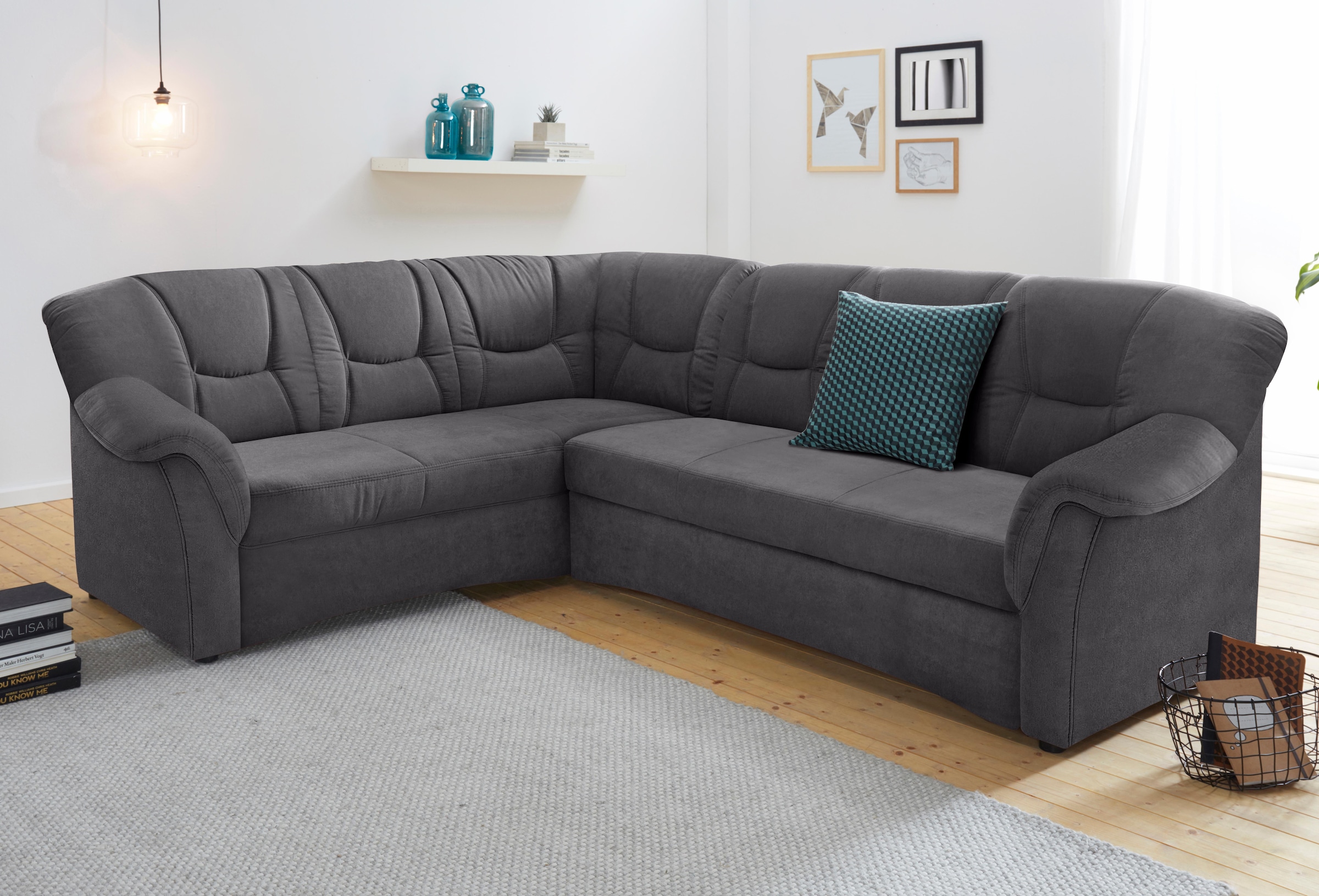 DOMO collection Ecksofa "Sarafina L-Form", wahlweise mit Bettfunktion, opti günstig online kaufen